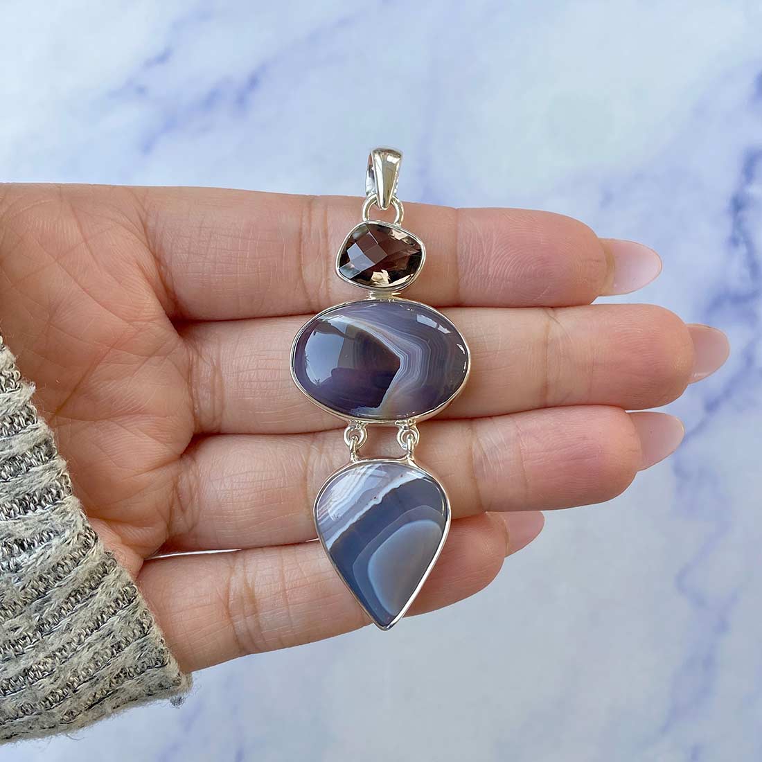 Botswana Agate Pendant-(RBA-P-44.)