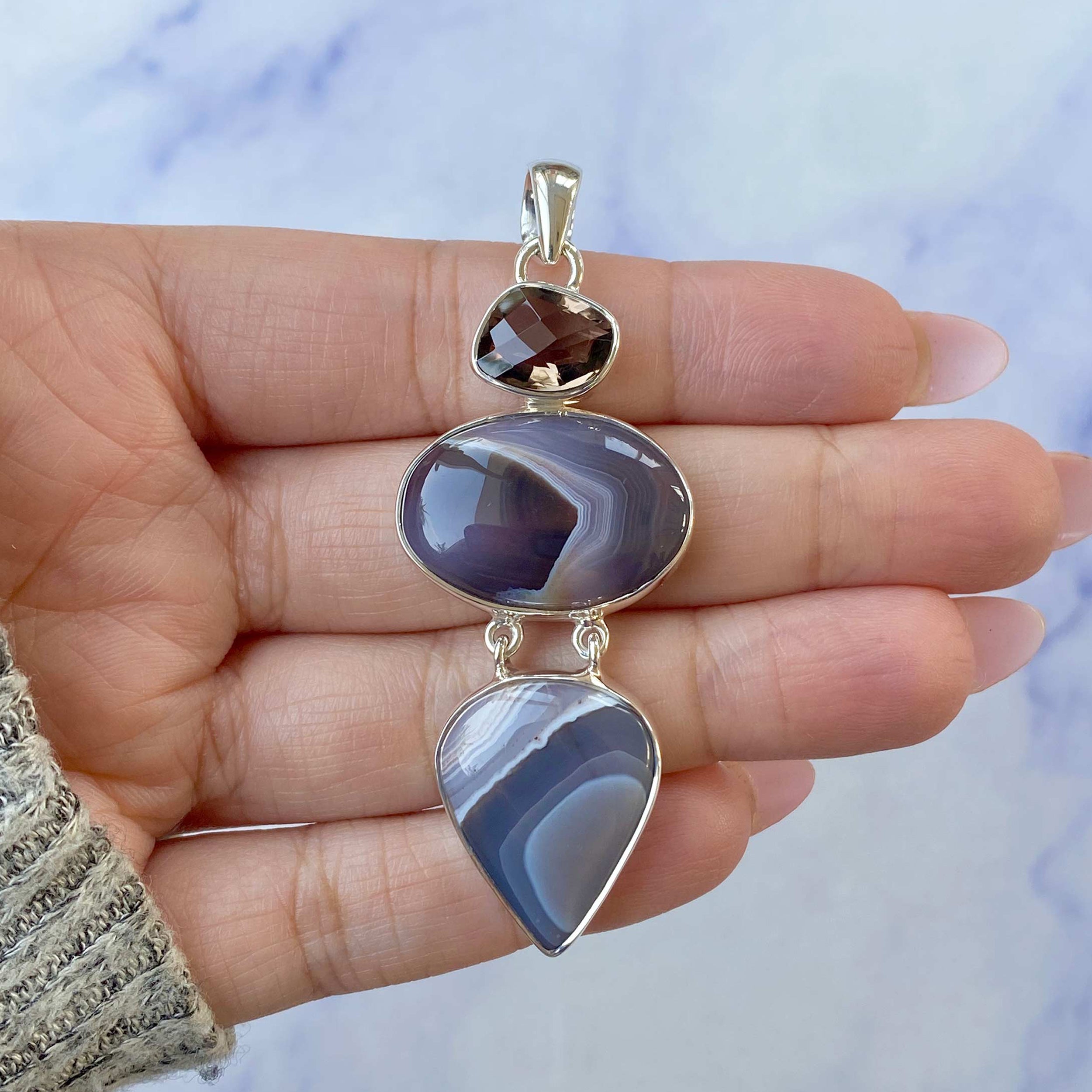 Botswana Agate Pendant-(RBA-P-44.)
