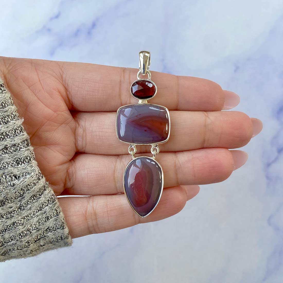 Botswana Agate Pendant-(RBA-P-45.)