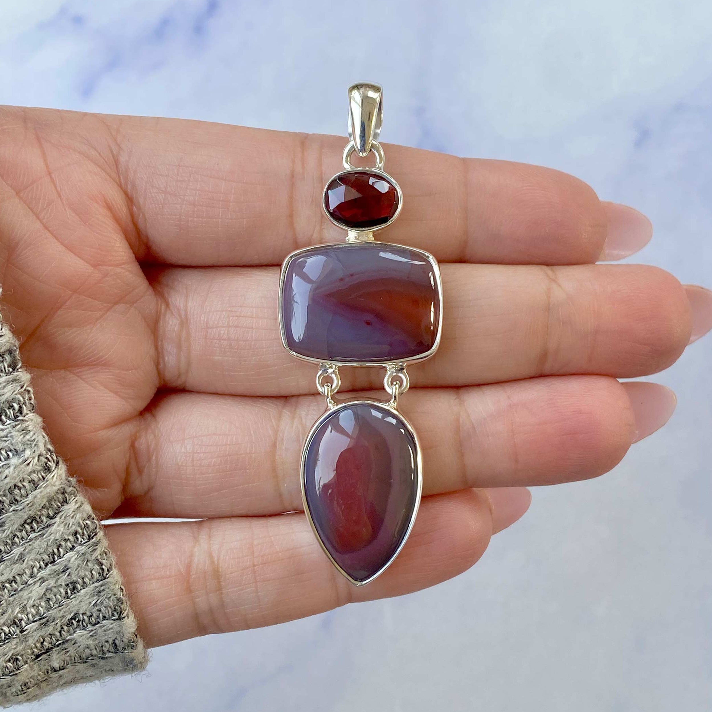 Botswana Agate Pendant-(RBA-P-45.)