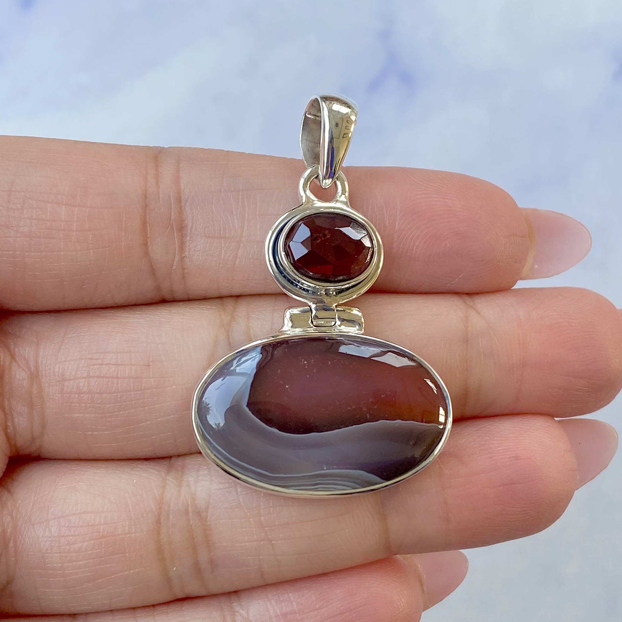 Botswana Agate Pendant-(RBA-P-46.)