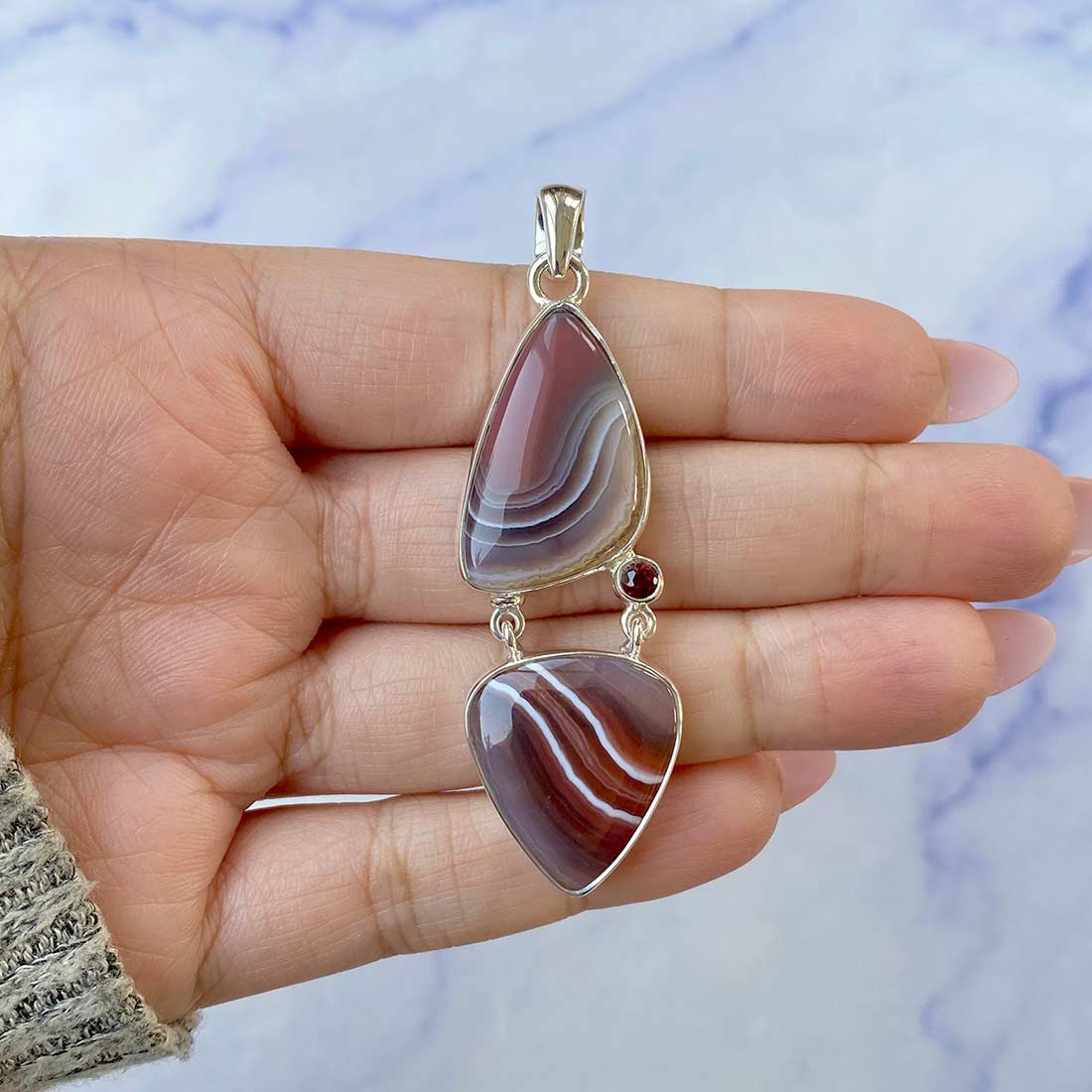 Botswana Agate Pendant-(RBA-P-49.)