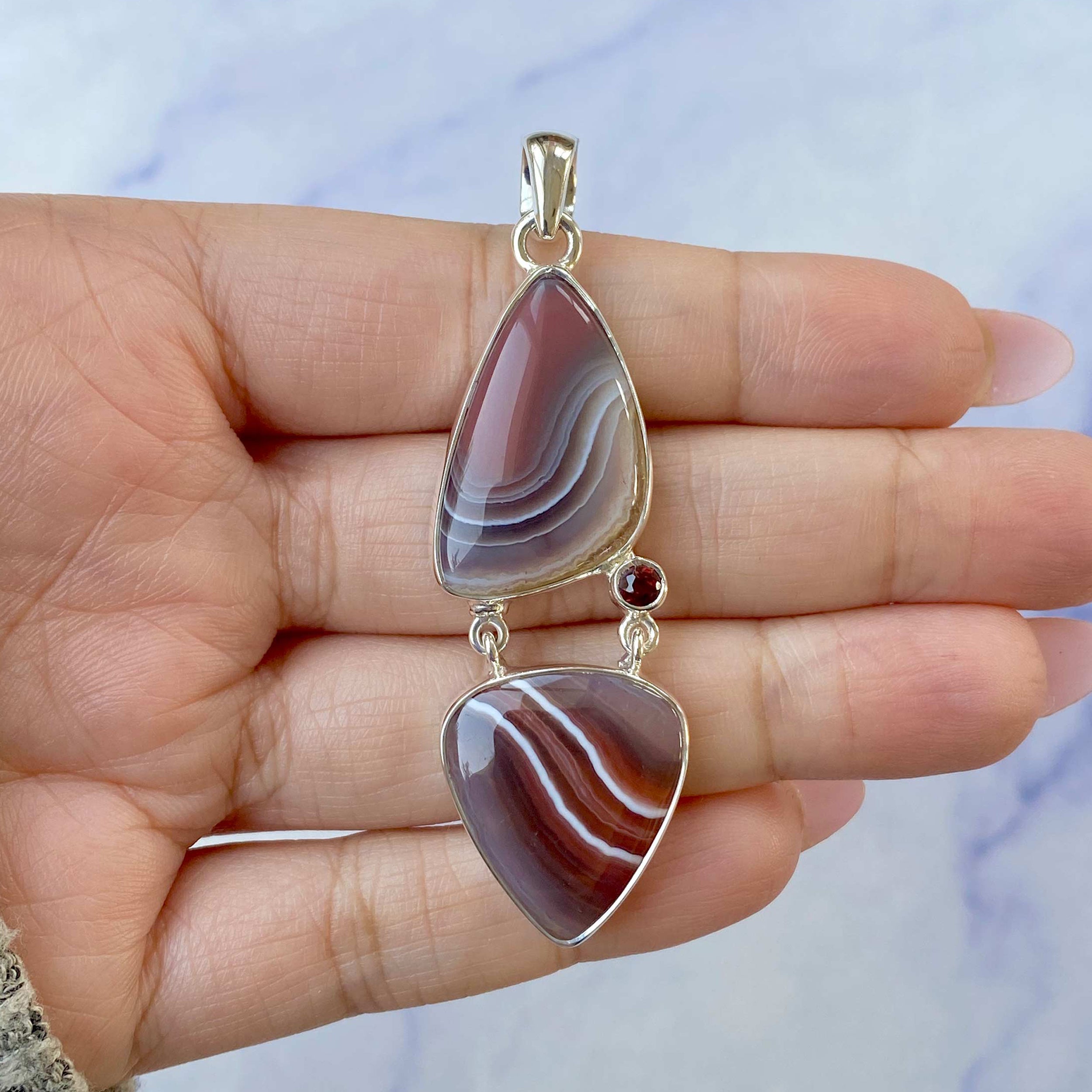 Botswana Agate Pendant-(RBA-P-49.)