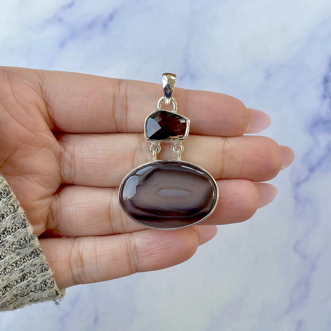 Botswana Agate Pendant-(RBA-P-55.)
