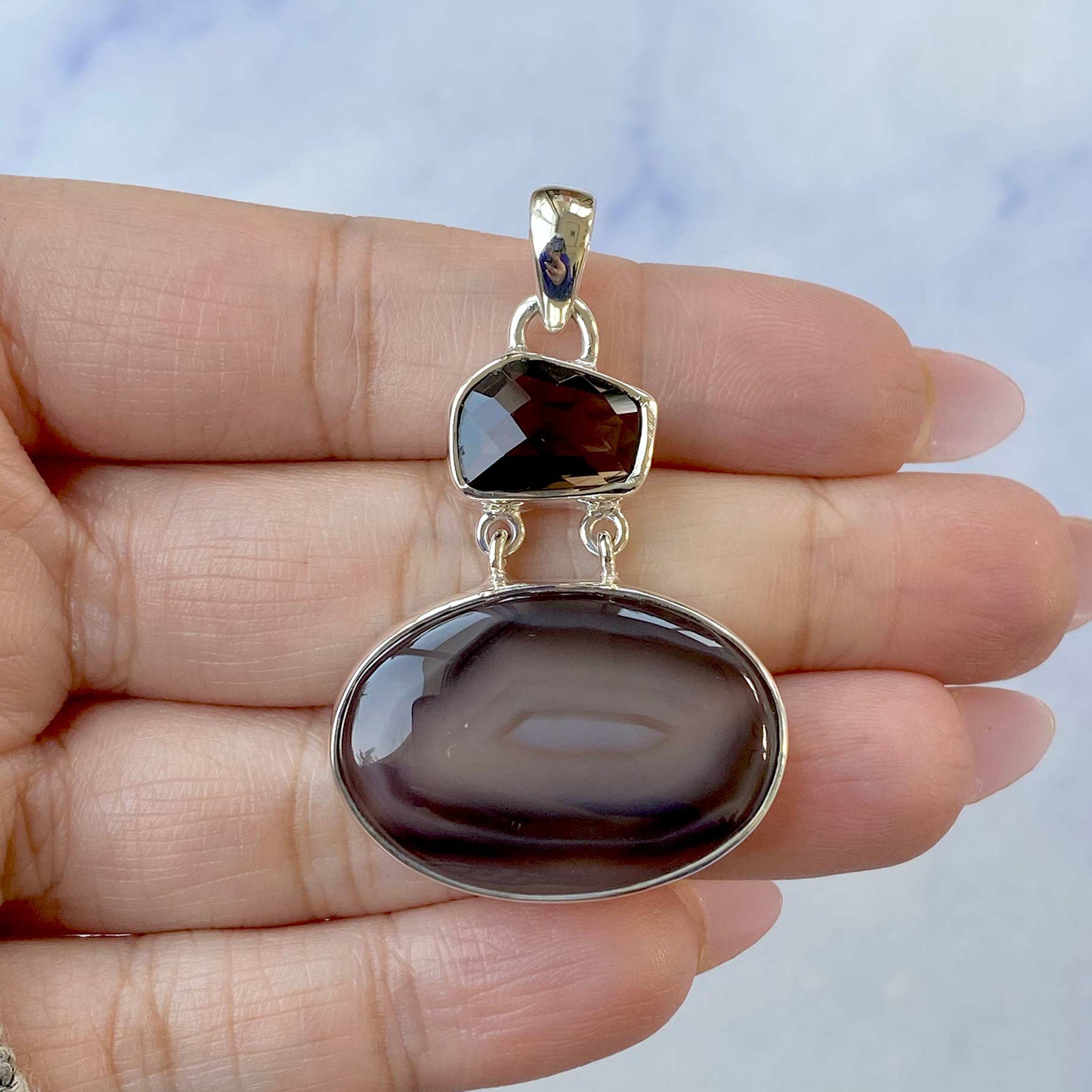 Botswana Agate Pendant-(RBA-P-55.)