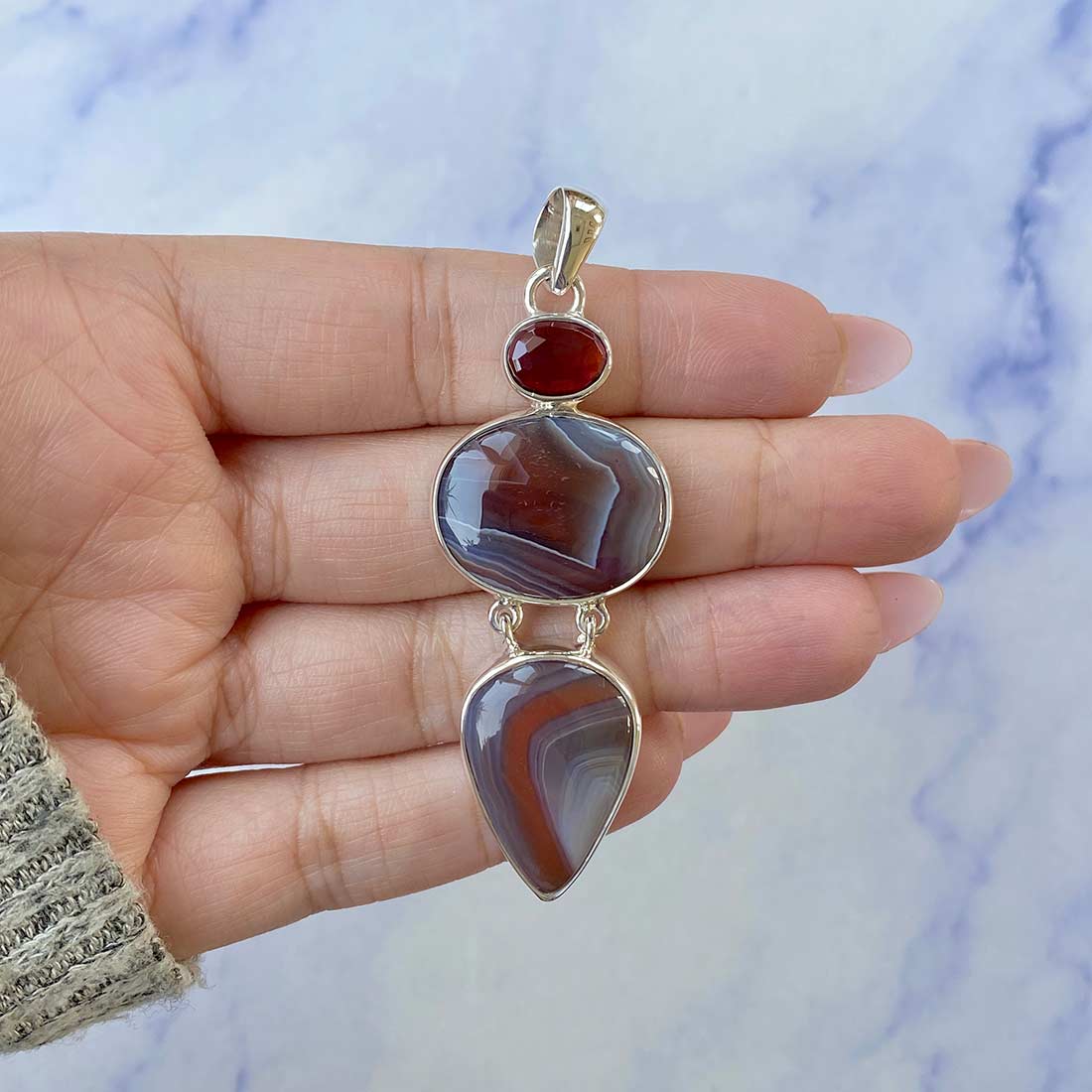 Botswana Agate Pendant-(RBA-P-56.)