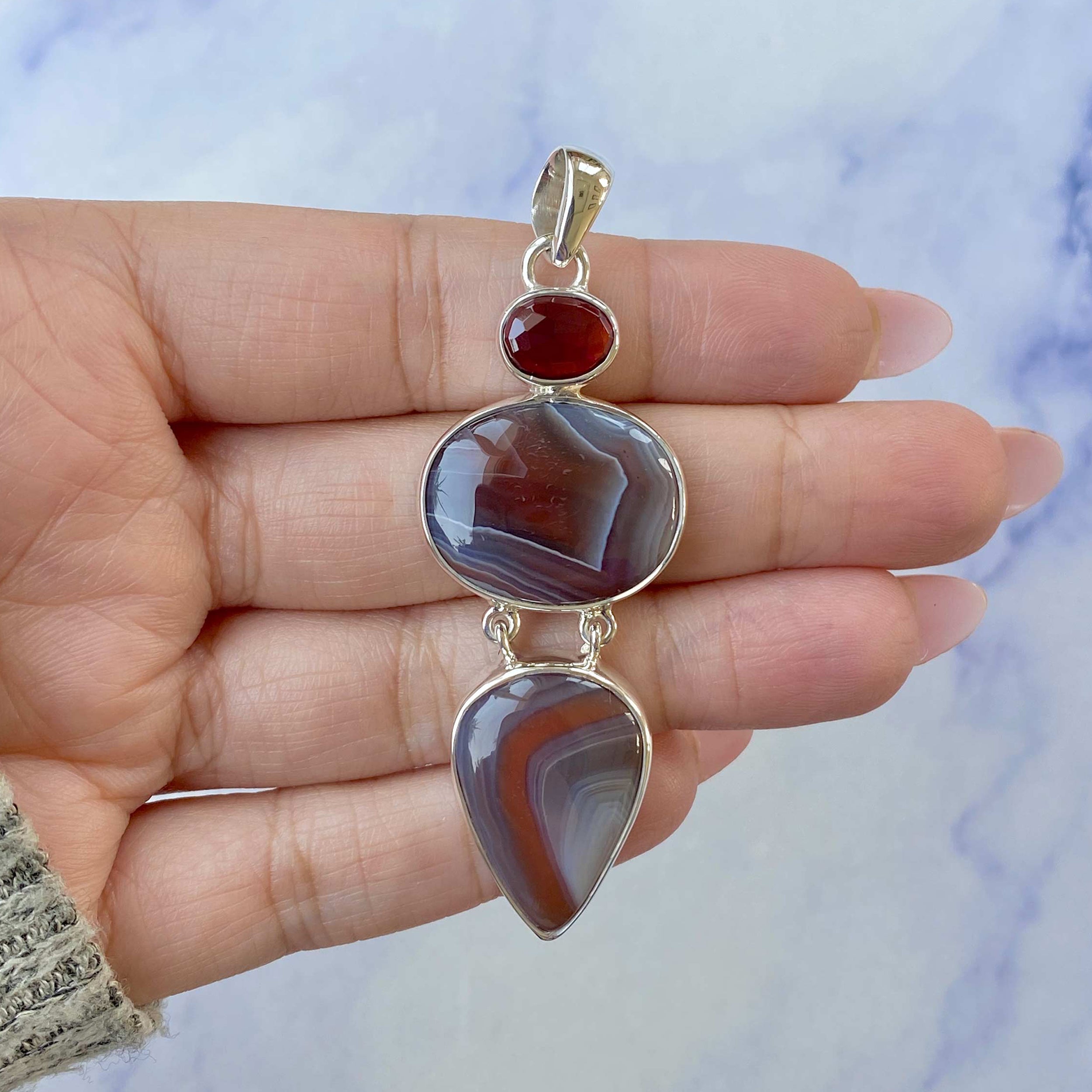 Botswana Agate Pendant-(RBA-P-56.)