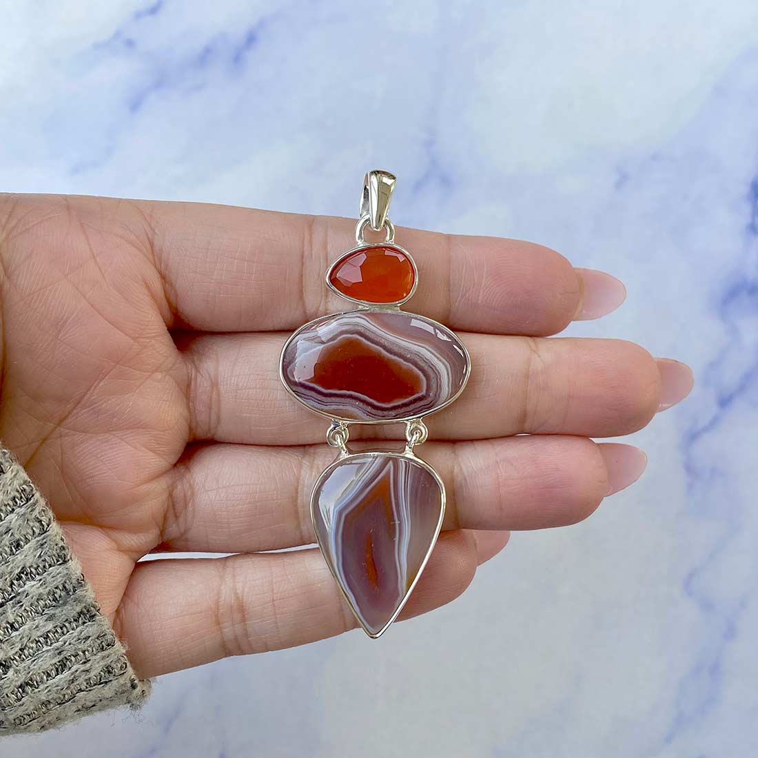 Botswana Agate Pendant-(RBA-P-57.)