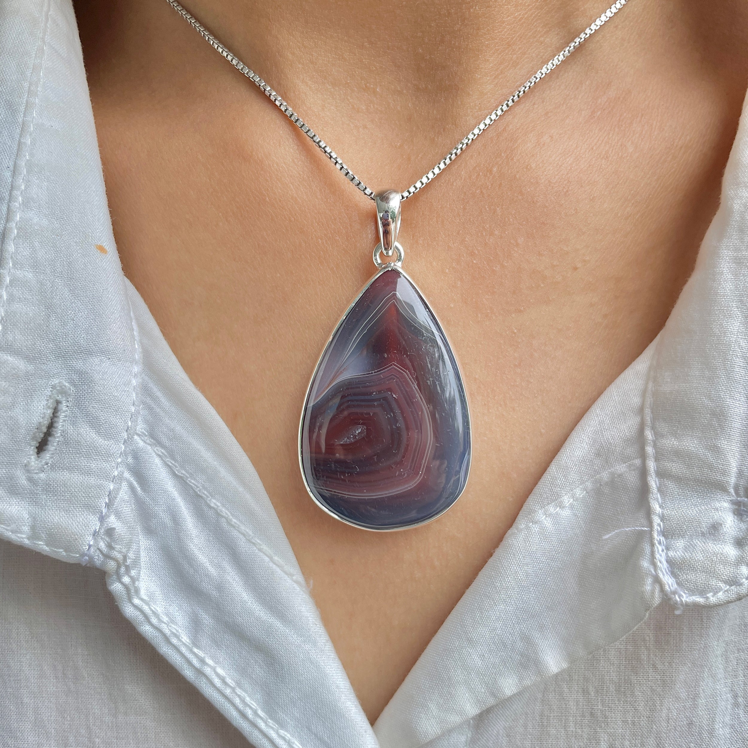 Botswana Agate Pendant-(RBA-P-60.)
