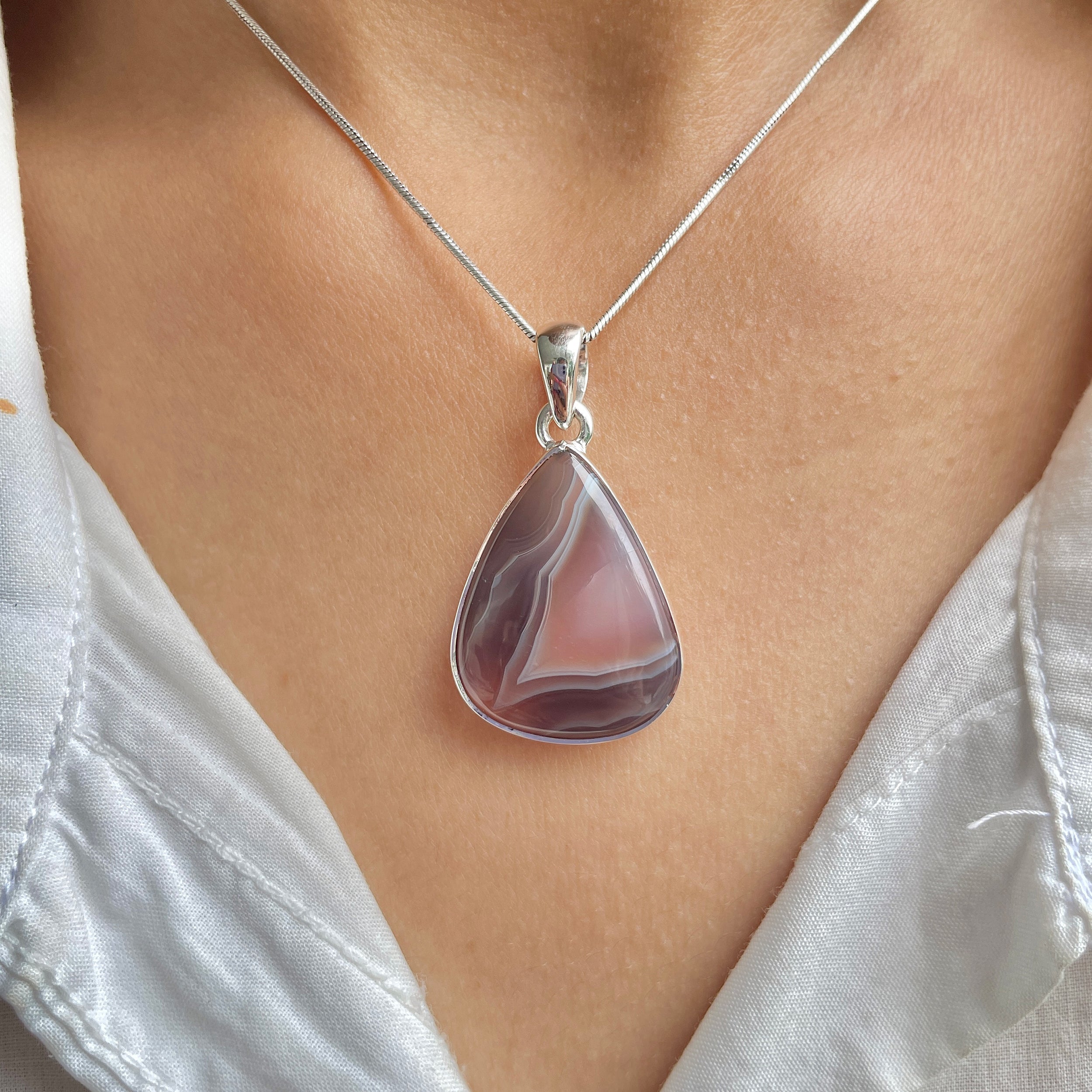 Botswana Agate Pendant-(RBA-P-61.)