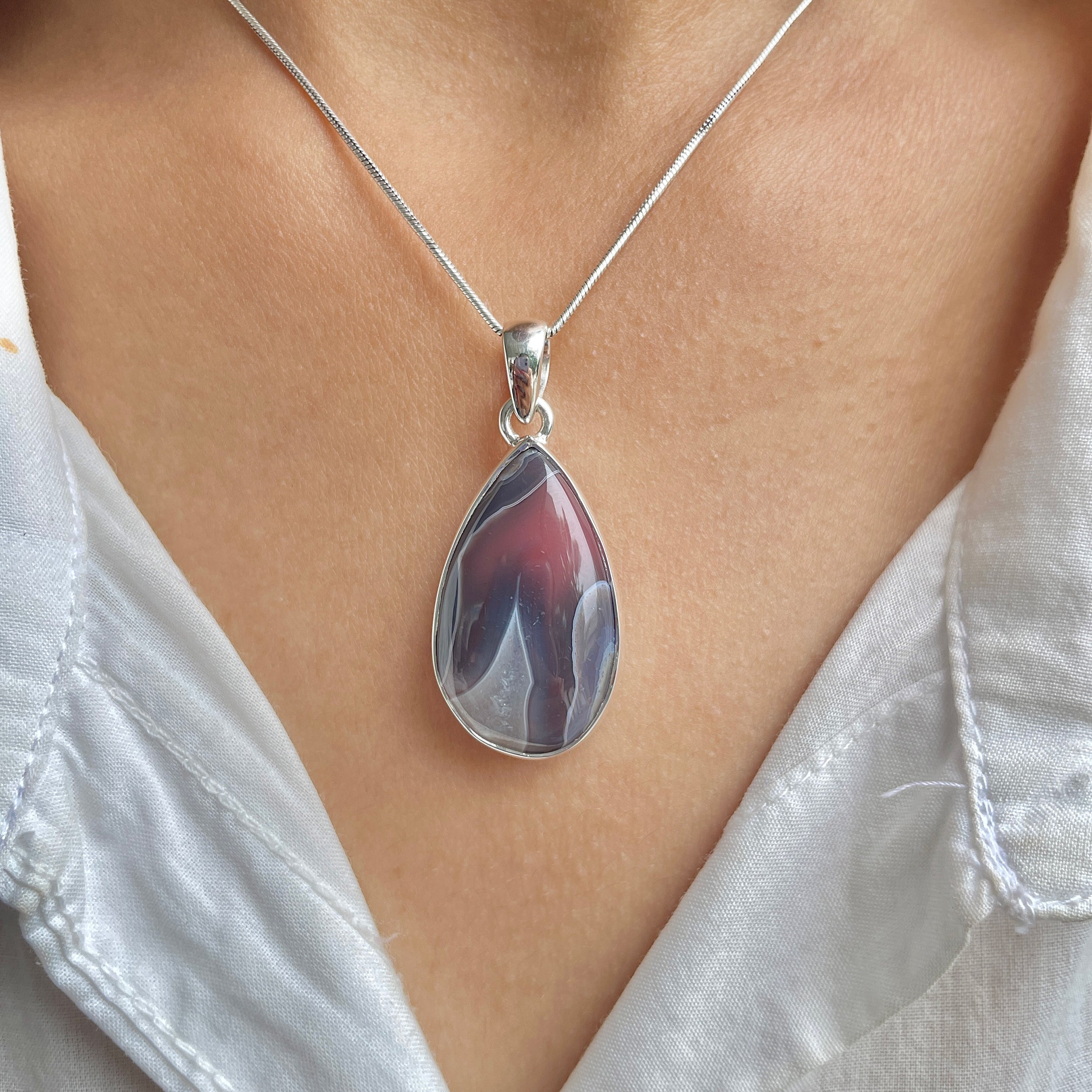 Botswana Agate Pendant-(RBA-P-64.)