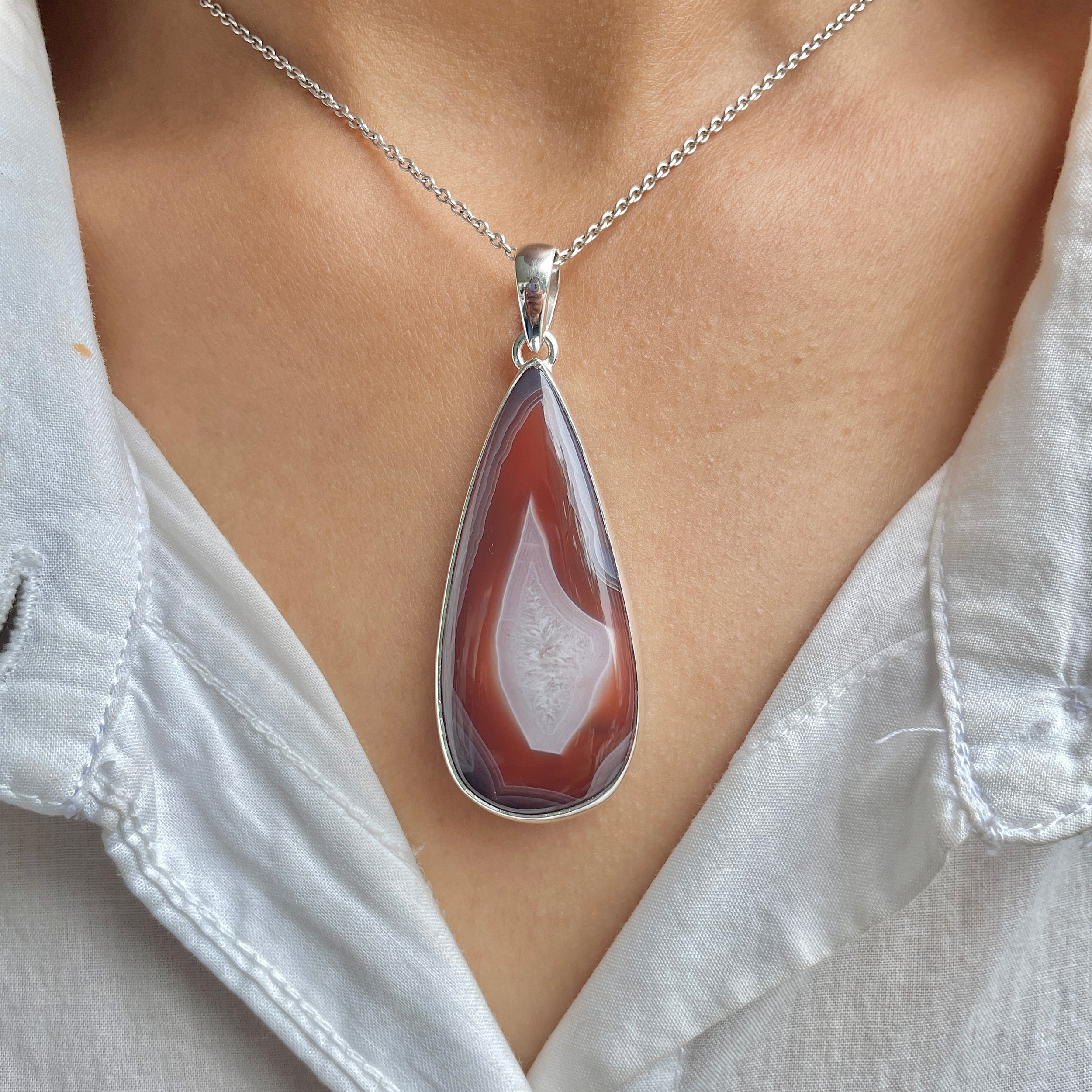 Botswana Agate Pendant-(RBA-P-65.)