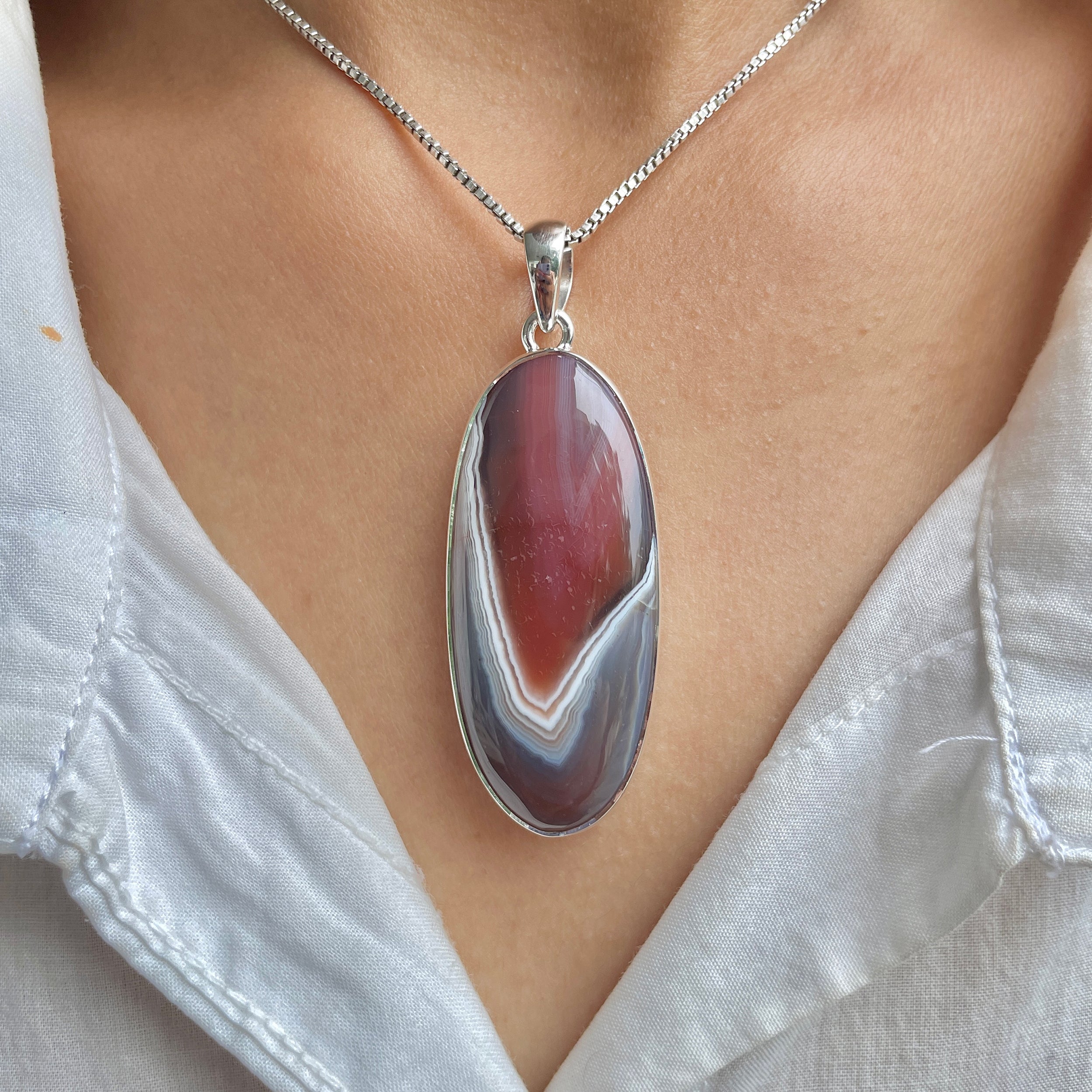 Botswana Agate Pendant-(RBA-P-66.)