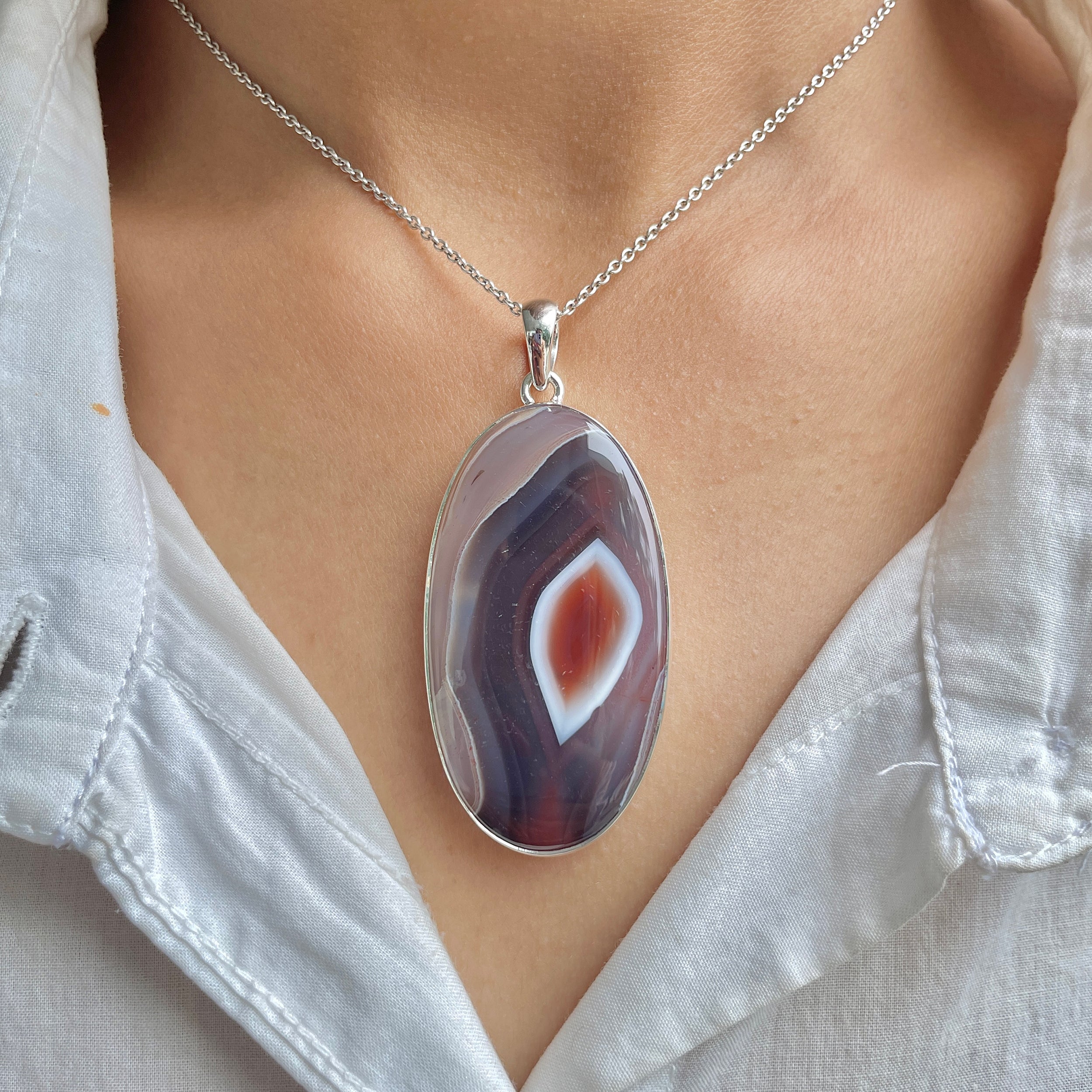 Botswana Agate Pendant-(RBA-P-68.)