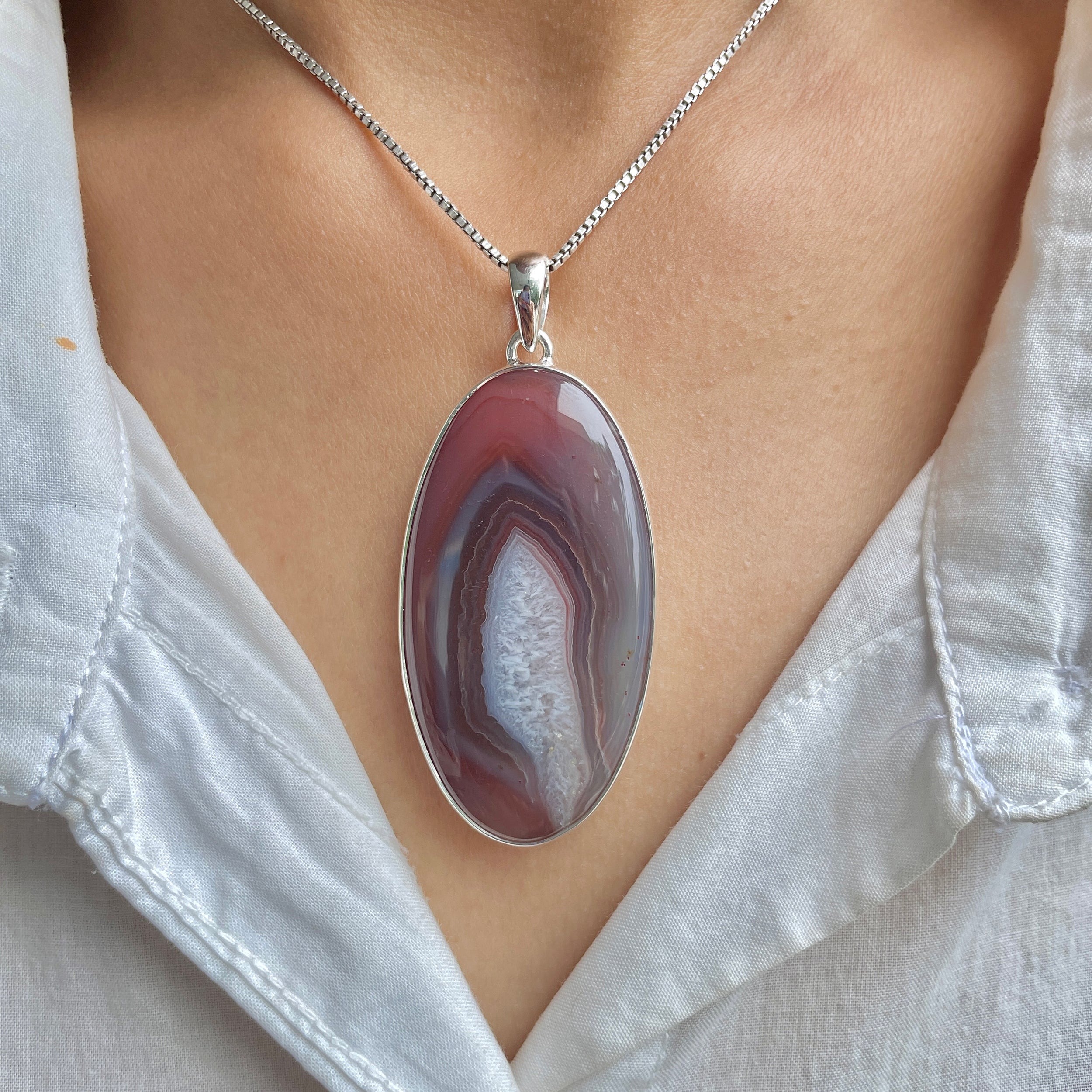 Botswana Agate Pendant-(RBA-P-69.)