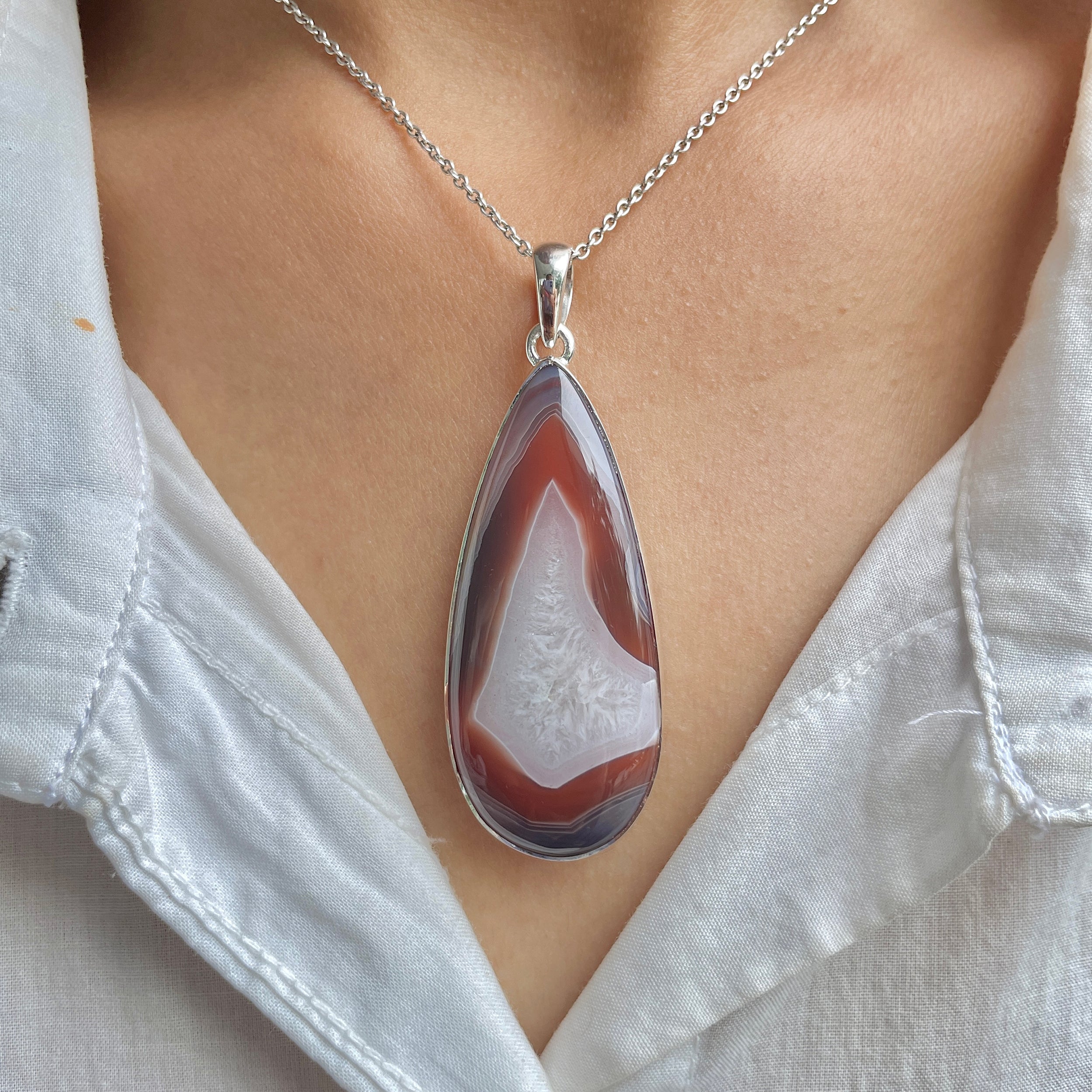 Botswana Agate Pendant-(RBA-P-71.)