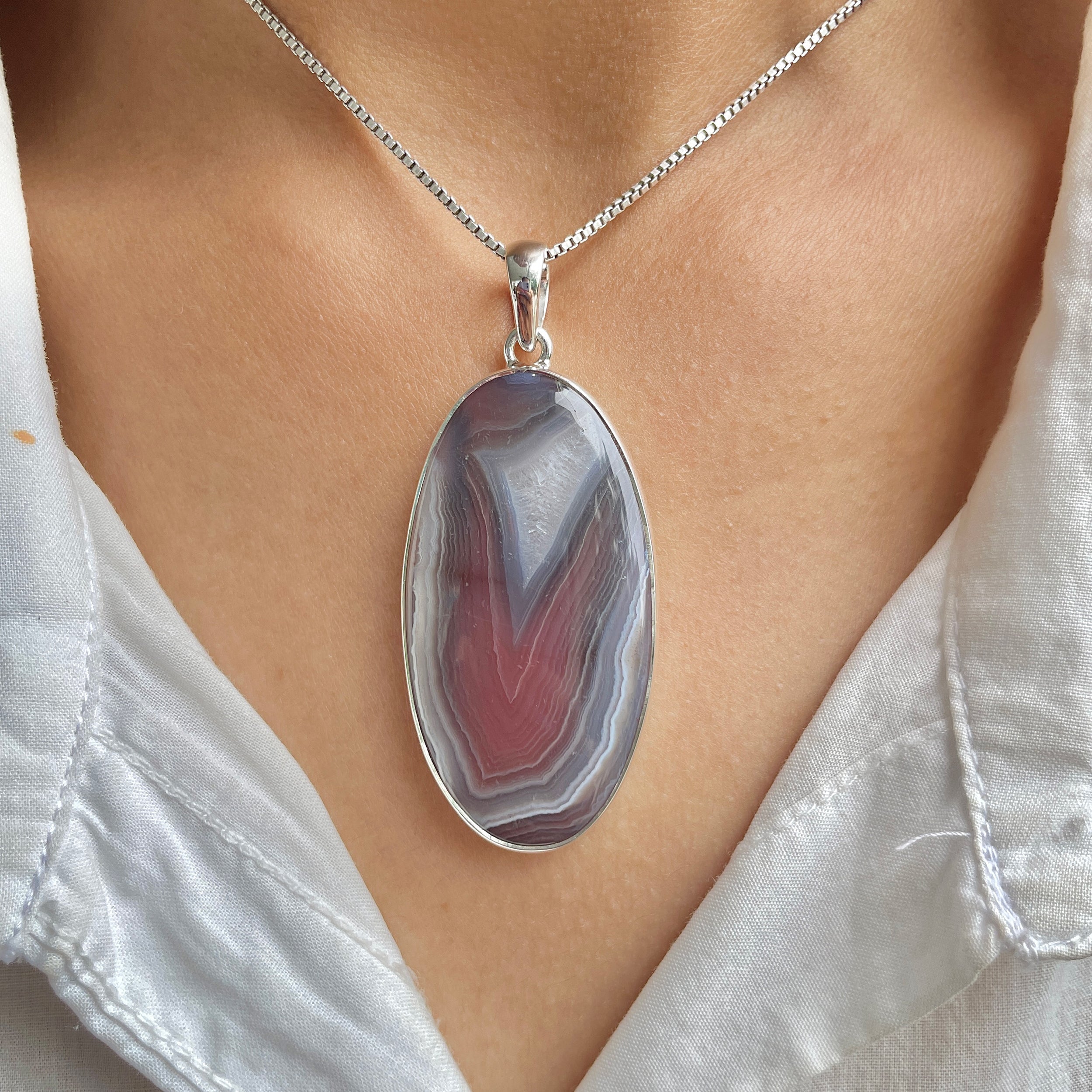 Botswana Agate Pendant-(RBA-P-72.)