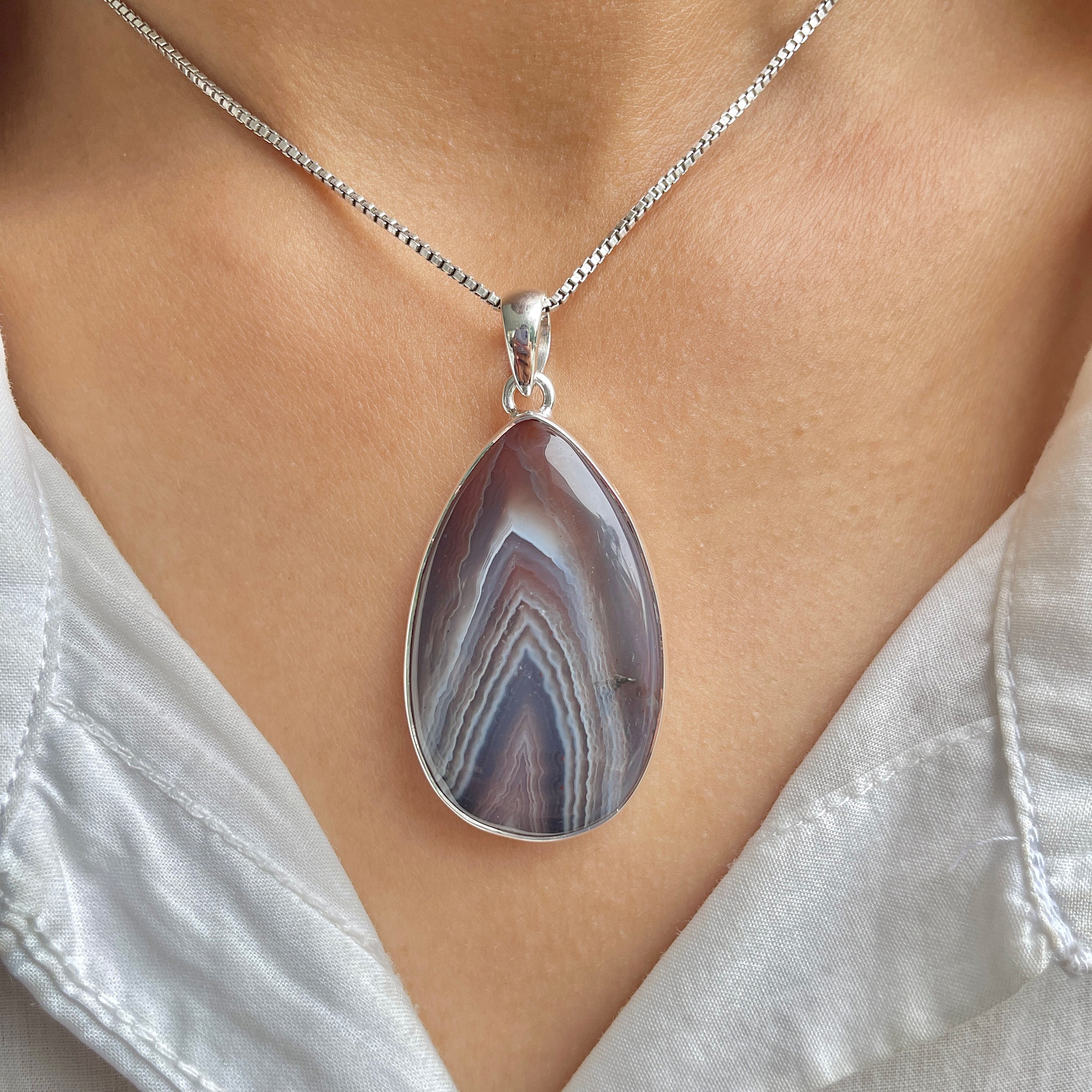 Botswana Agate Pendant-(RBA-P-80.)