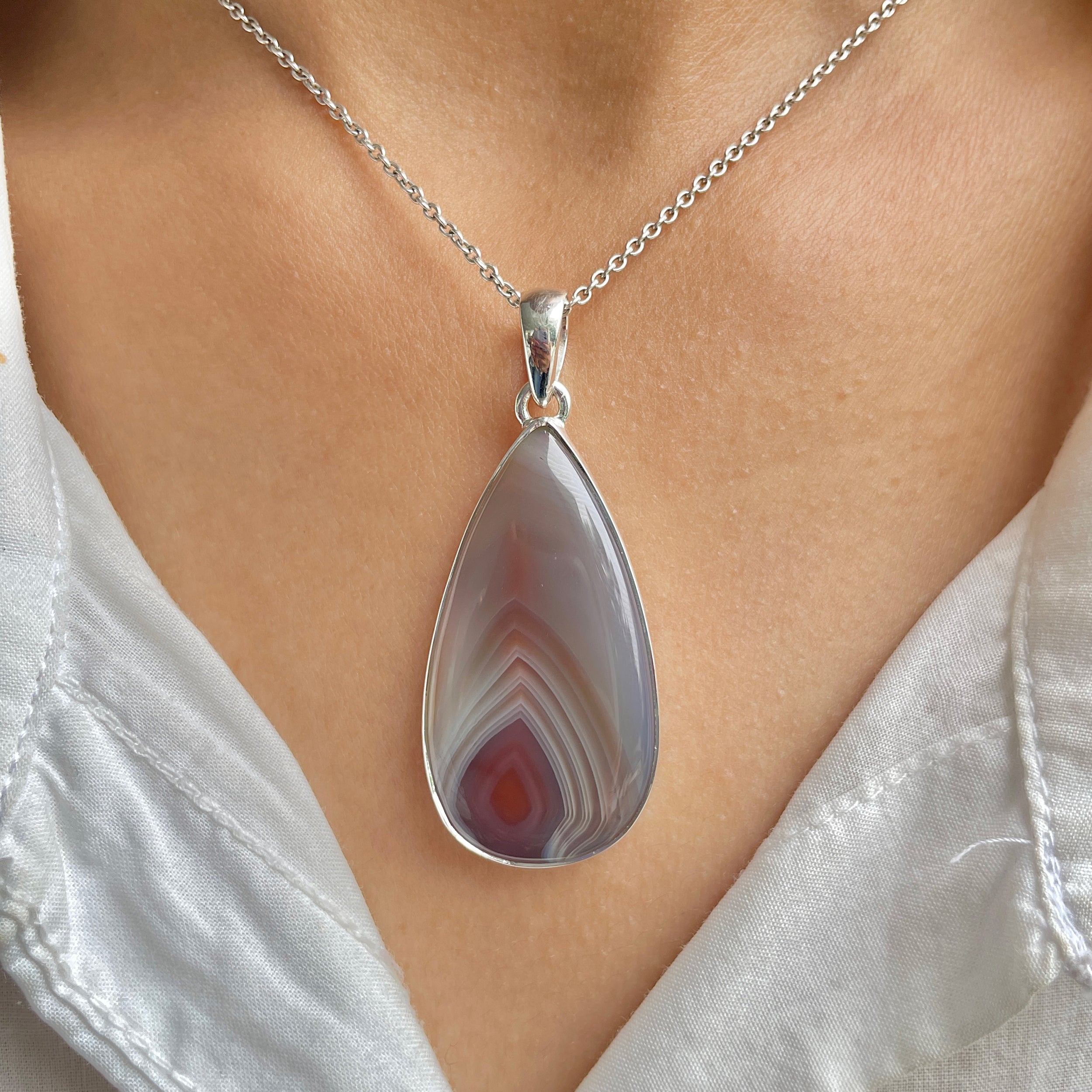 Botswana Agate Pendant-(RBA-P-81.)