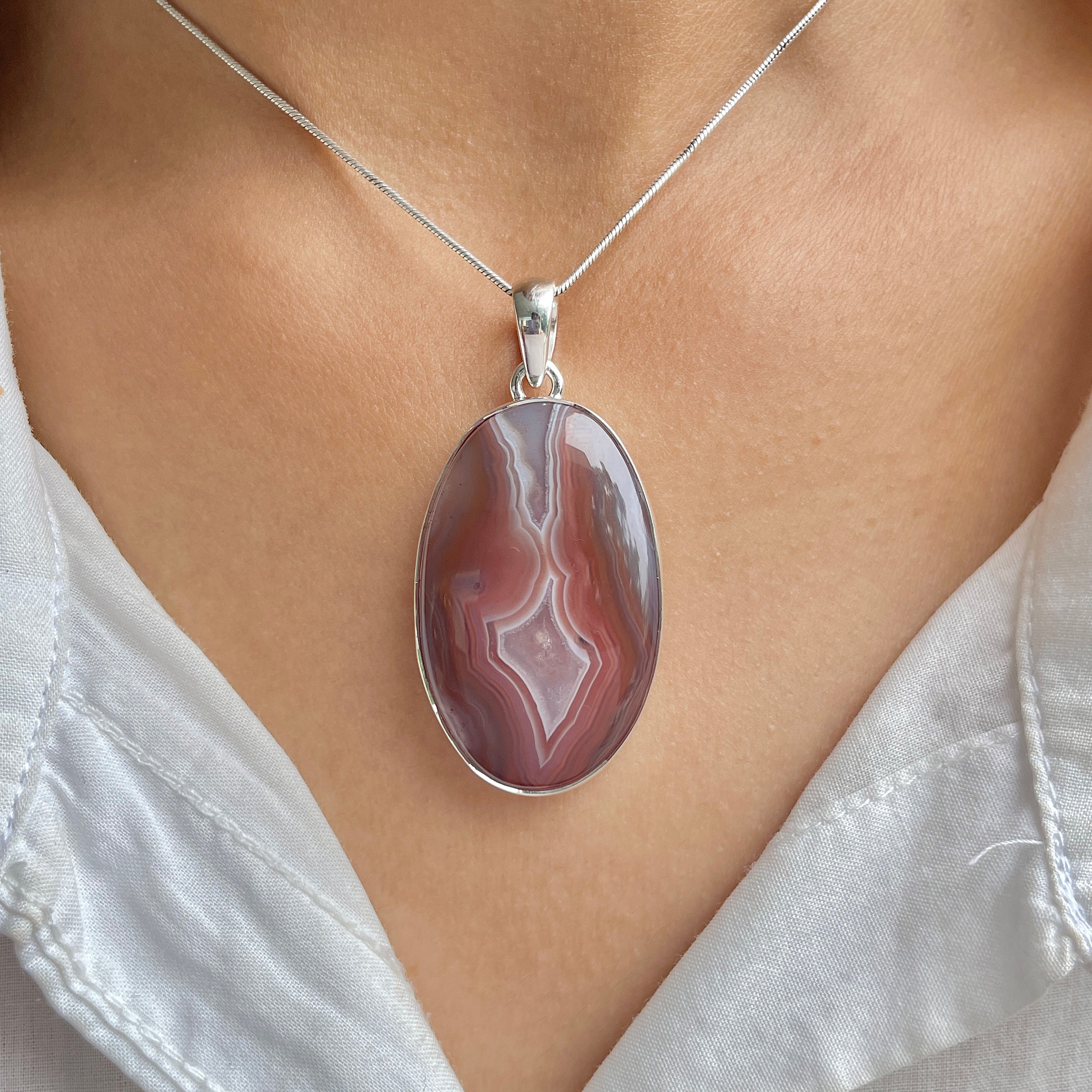 Botswana Agate Pendant-(RBA-P-82.)