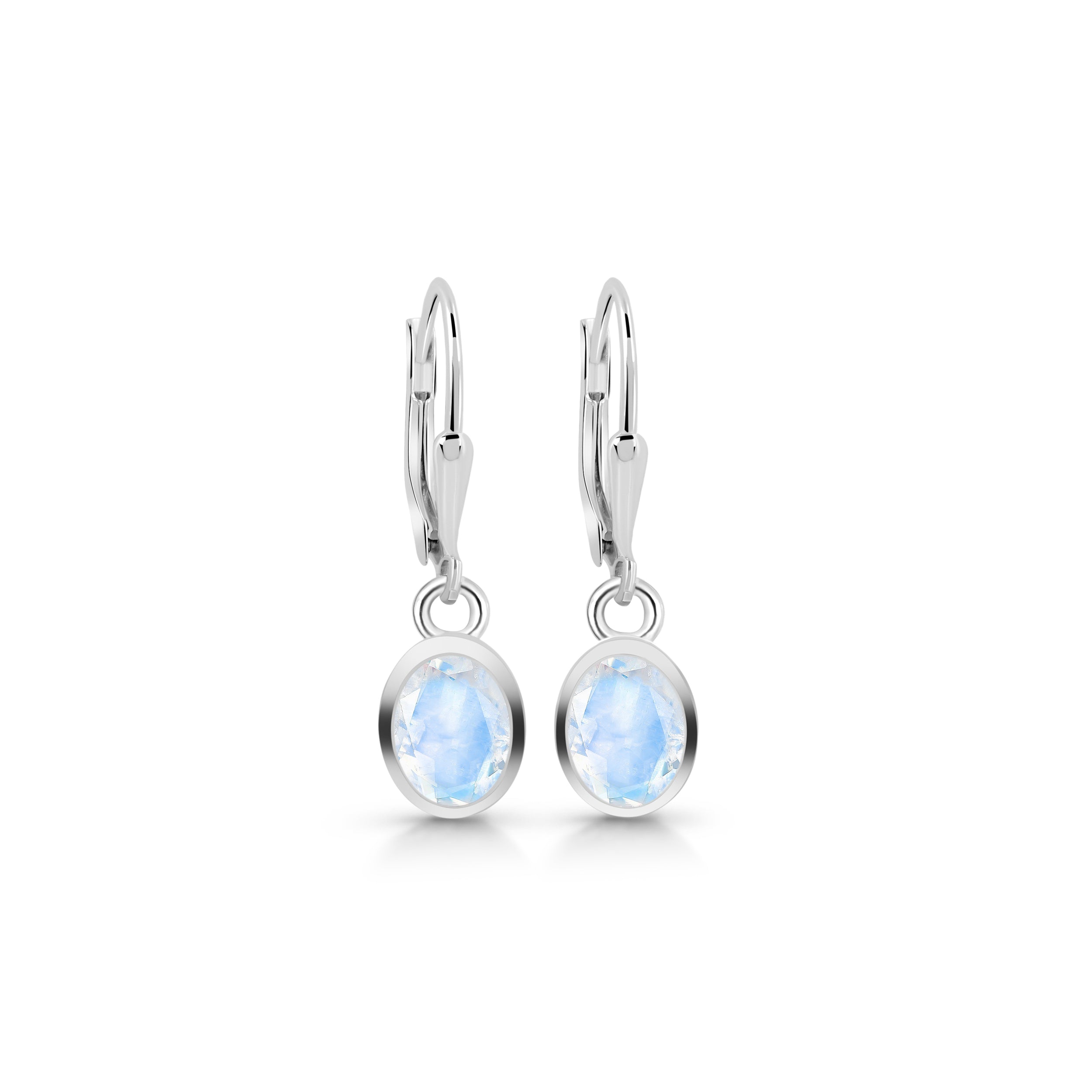 Moonstone Leverback Earring-(RBM-SE-547.)