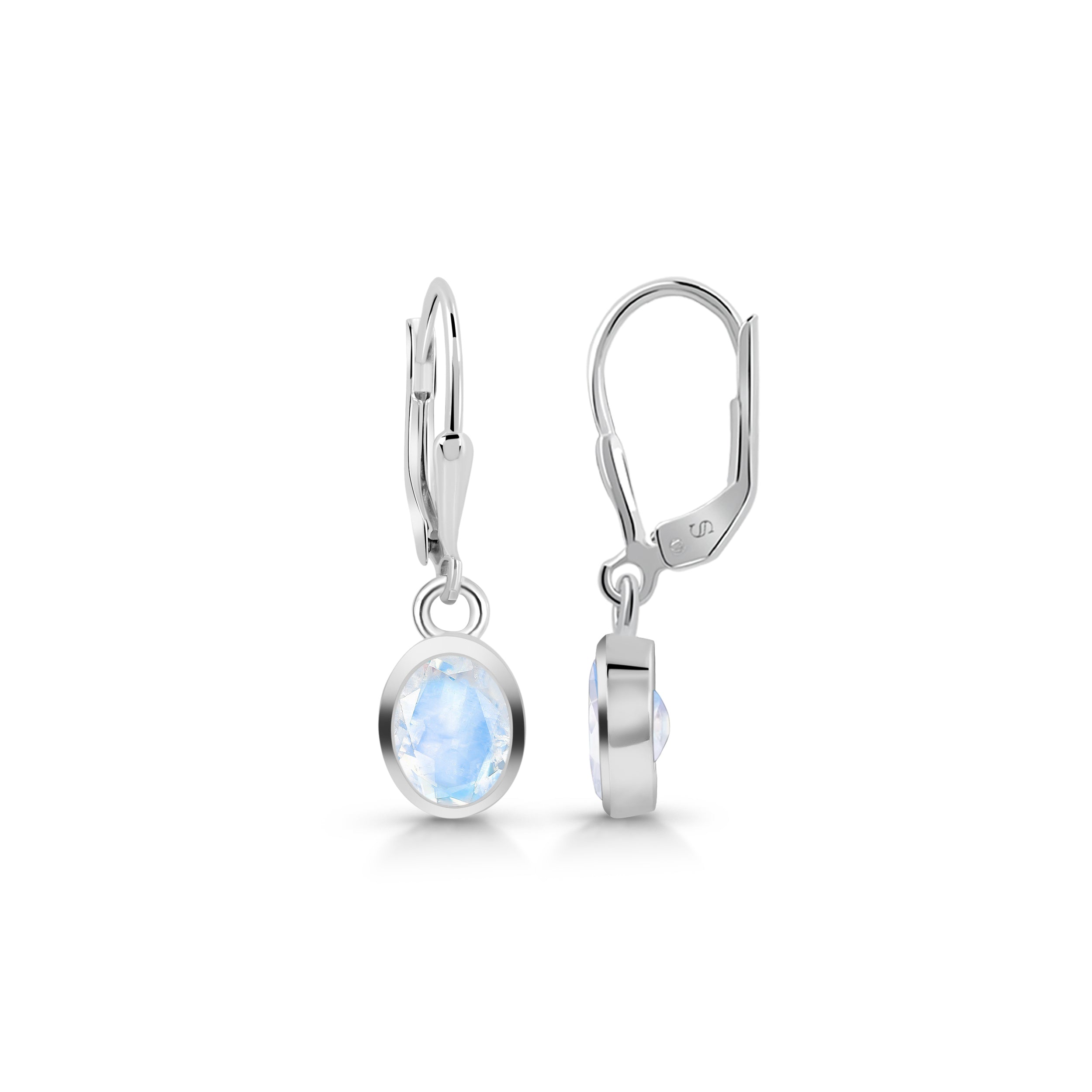 Moonstone Leverback Earring-(RBM-SE-547.)