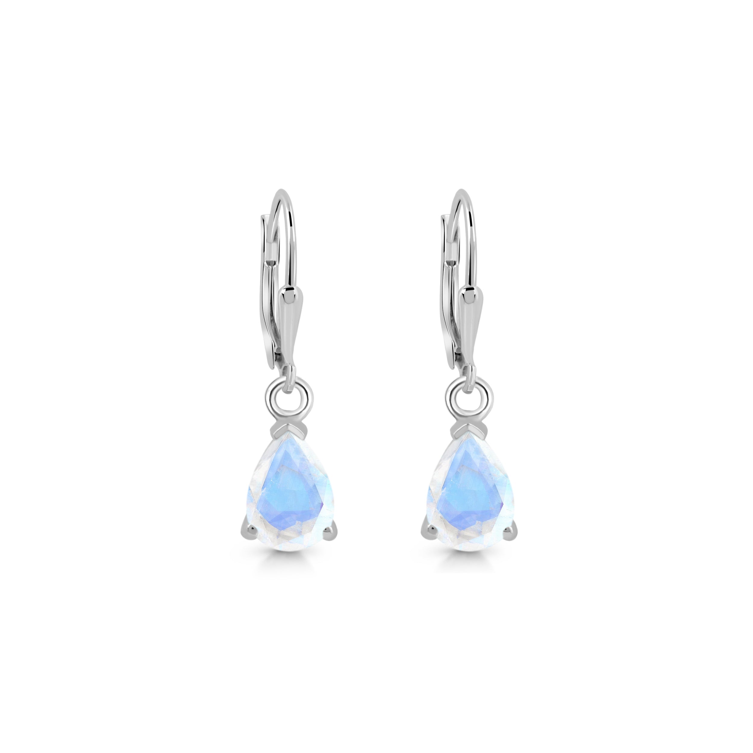 Moonstone Leverback Earring-(RBM-SE-676.)
