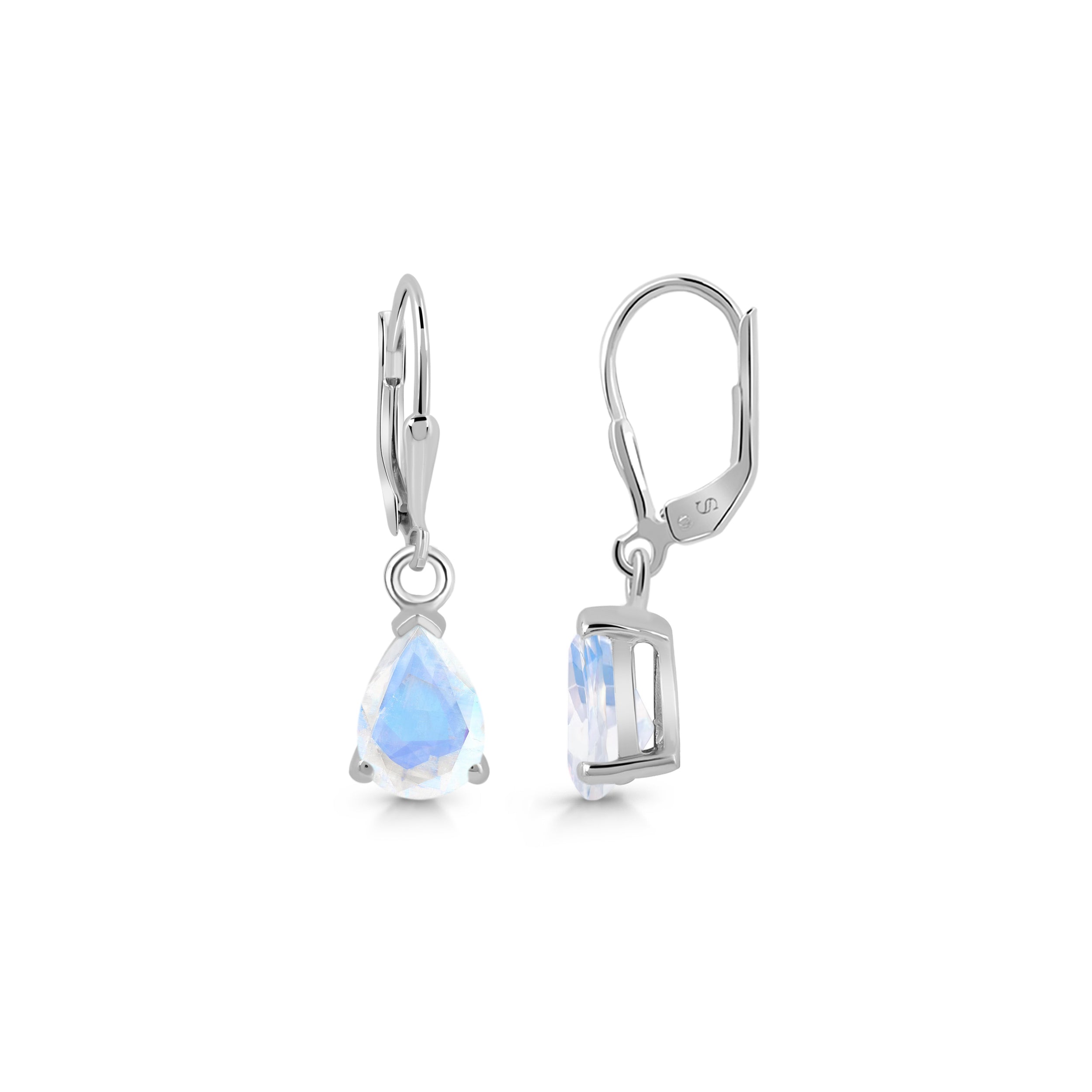 Moonstone Leverback Earring-(RBM-SE-676.)