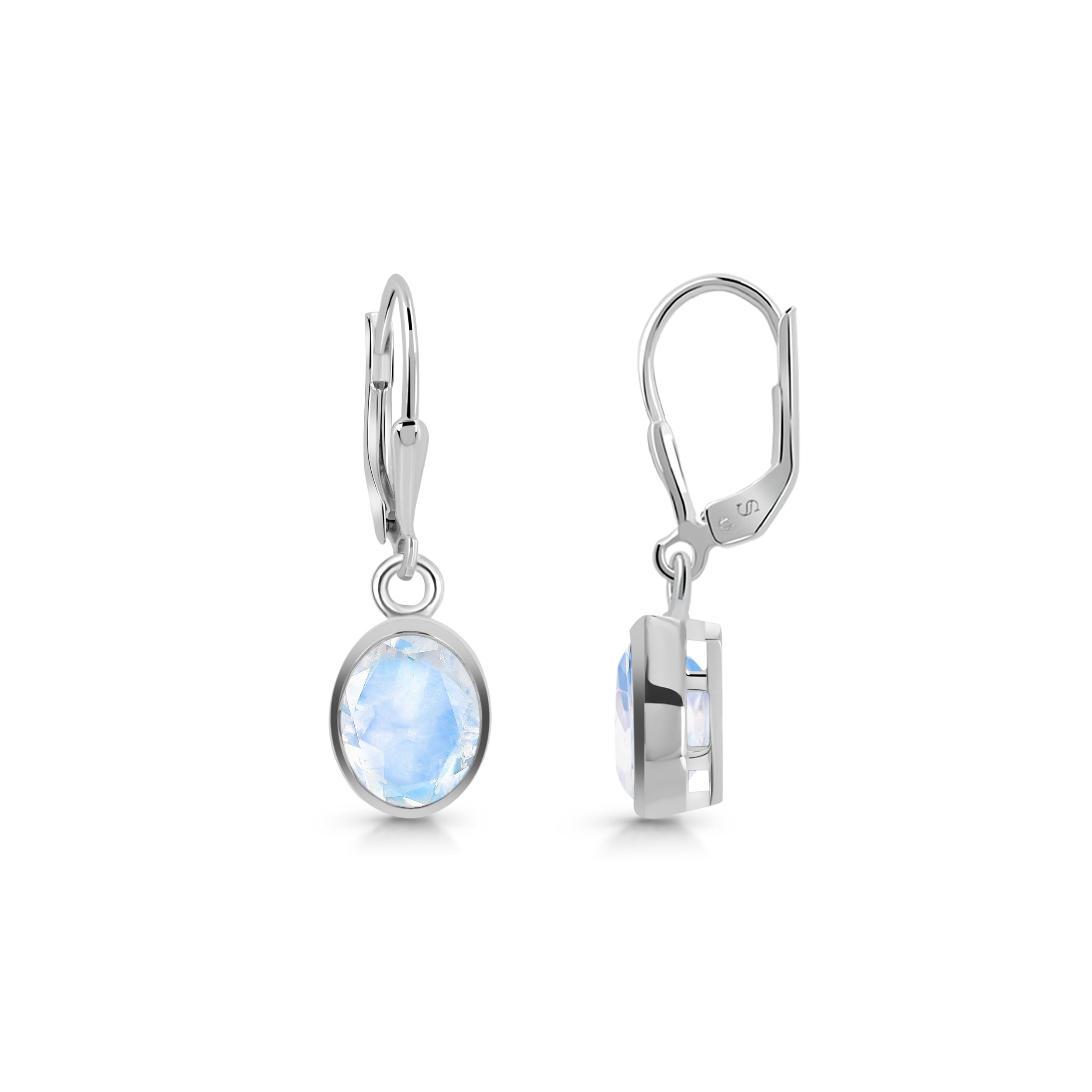 Moonstone Leverback Earring-(RBM-SE-998.)