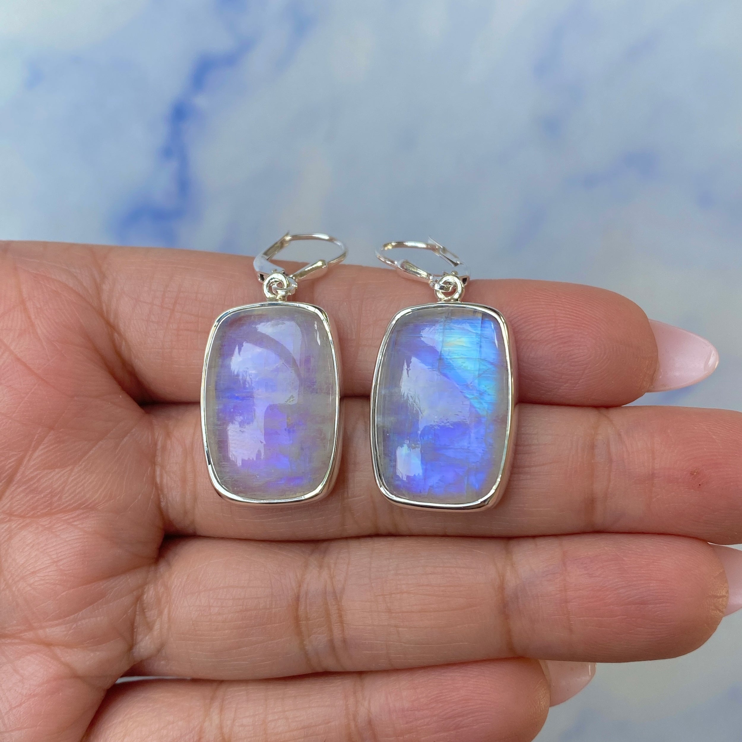 Moonstone Earring-(RBM-E-24.)