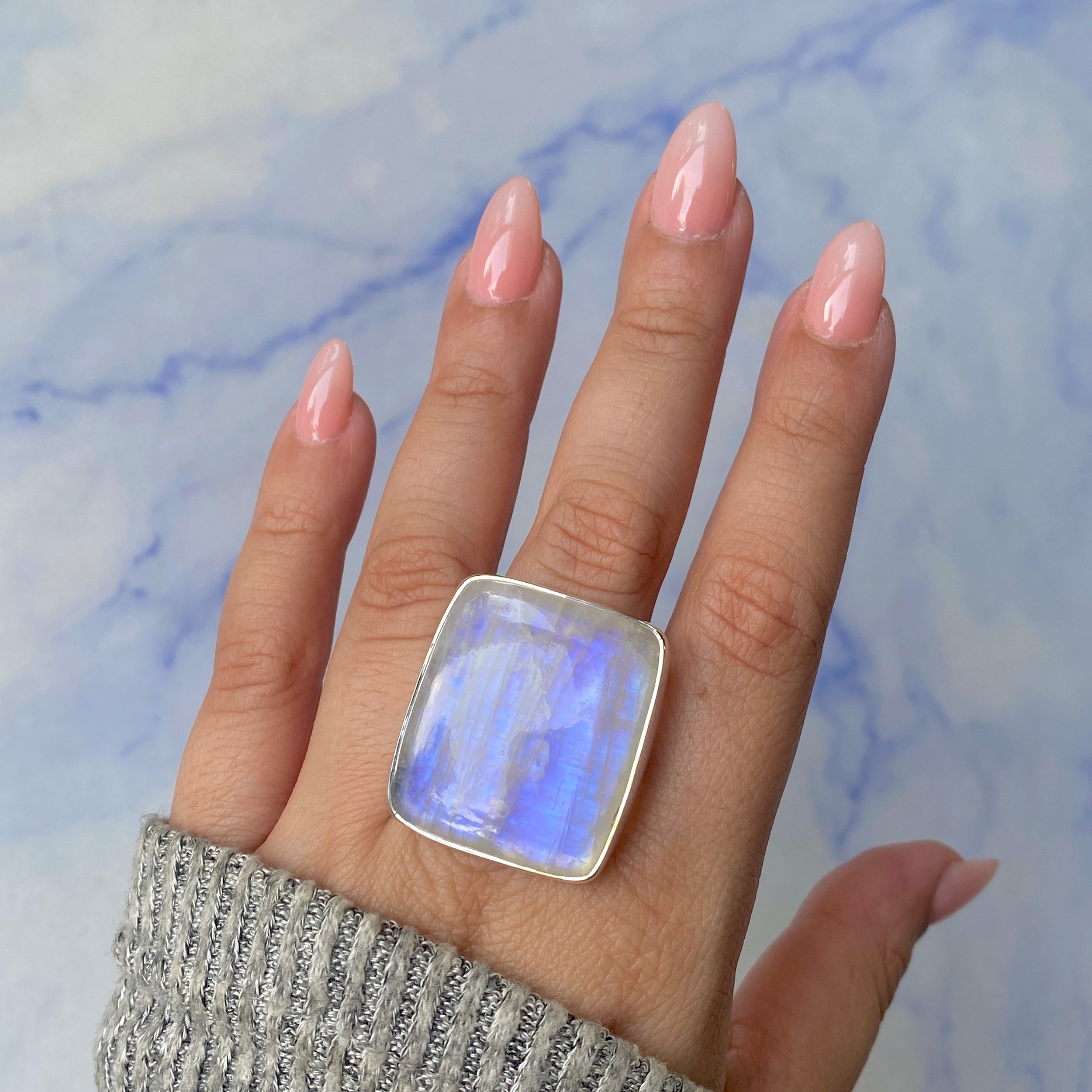 Moonstone Ring Size 9-(RBM-R-122.)