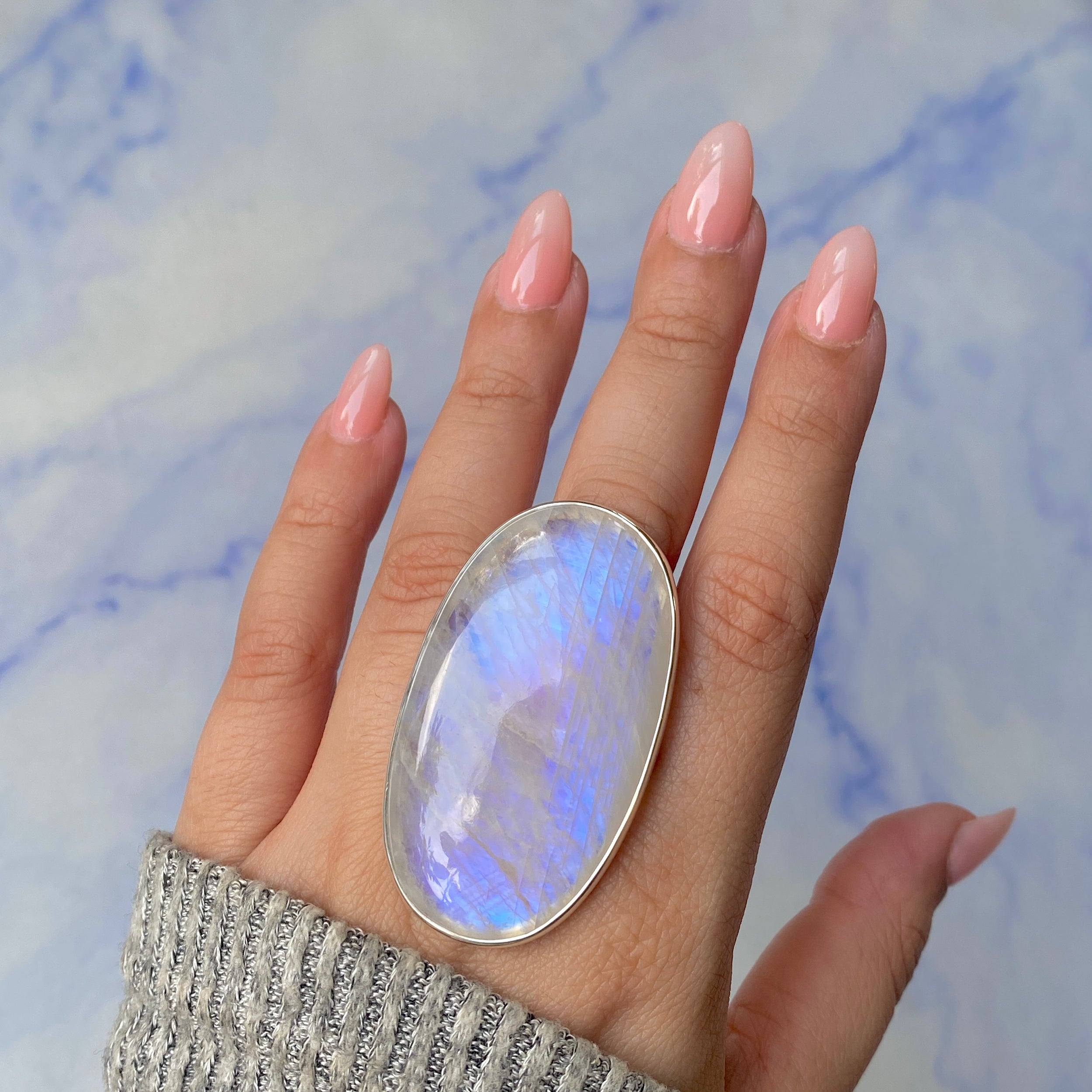 Moonstone Ring Size 7-(RBM-R-123.)