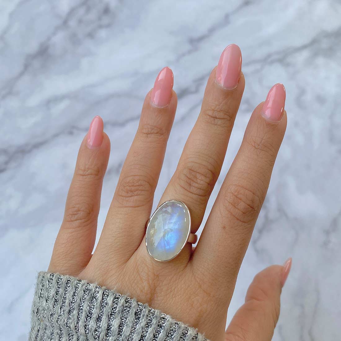 Moonstone Adjustable Ring-(RBM-R-43.)