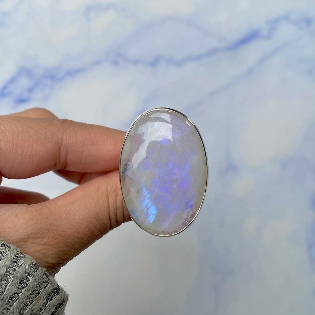 Moonstone Ring Size 8-(RBM-R-63.)