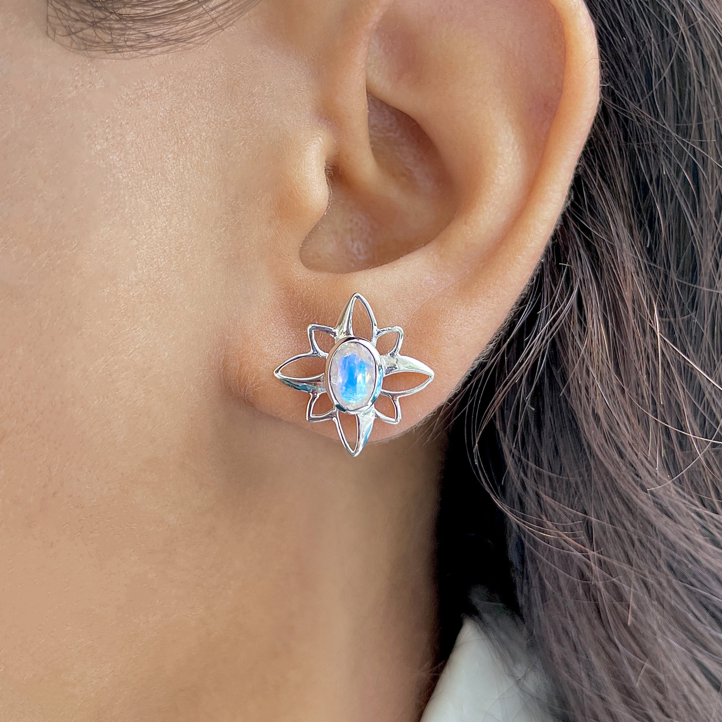 Moonstone Earring-(RBM-RDE-11.)