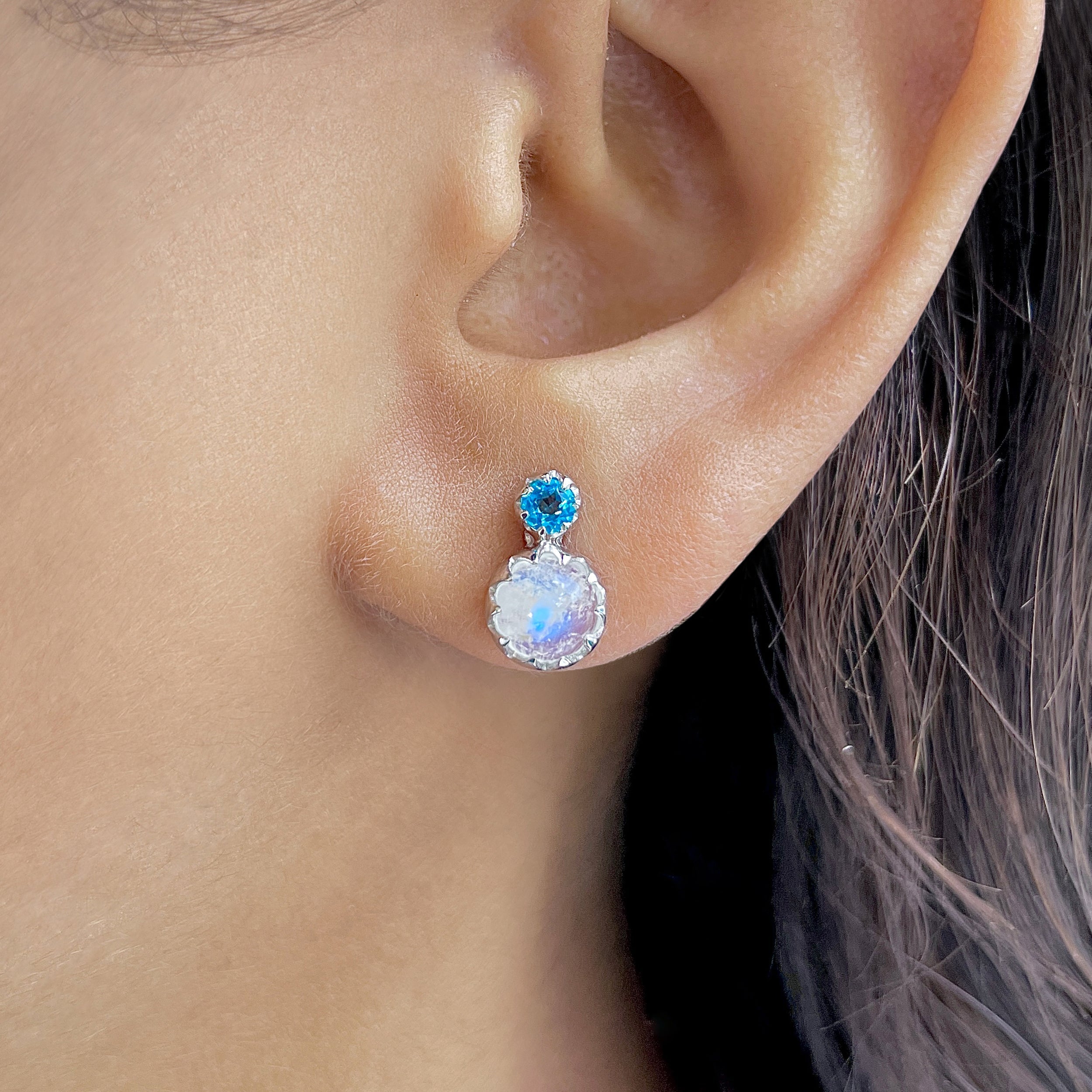 Moonstone Earring-(RBM-RE-10.)