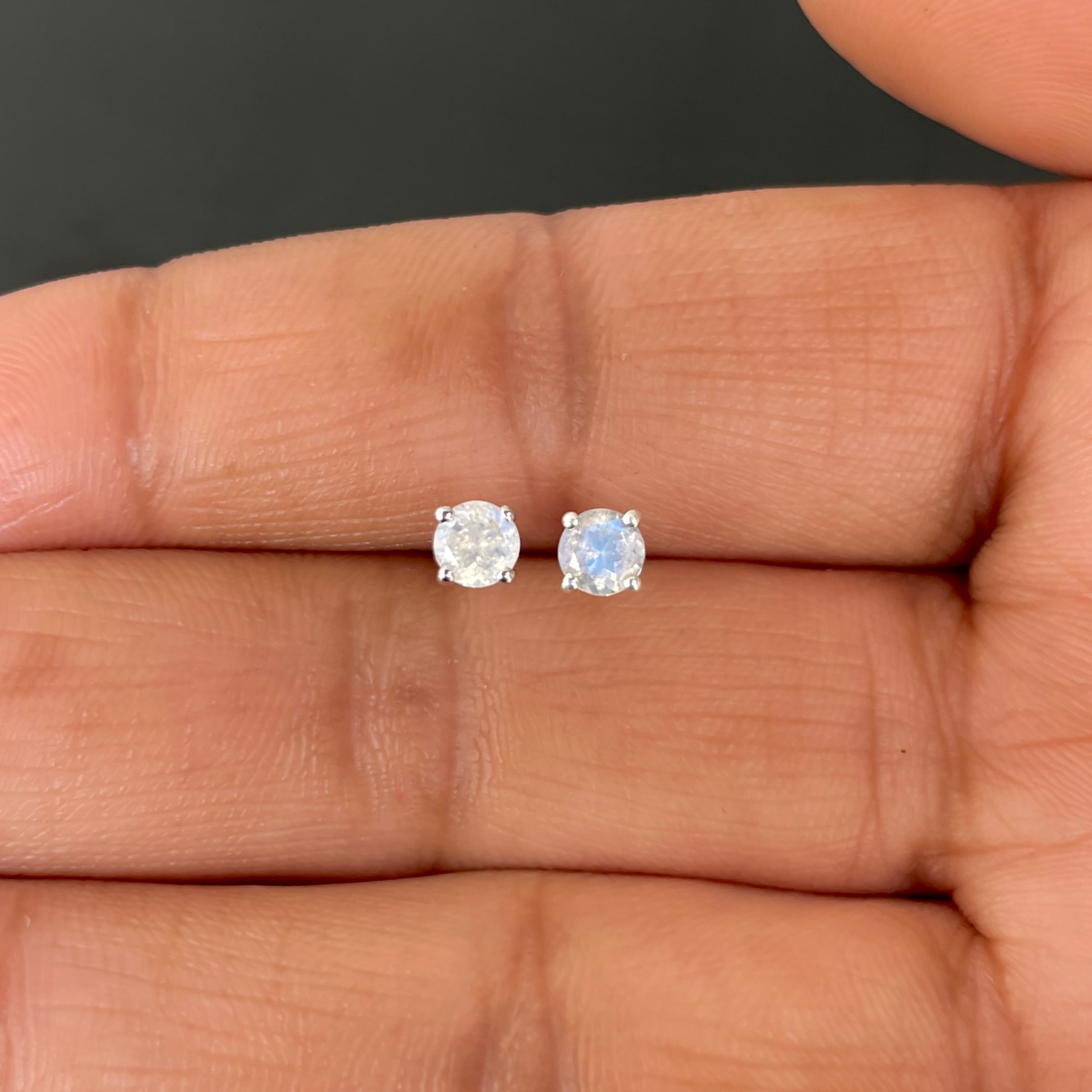 Moonstone Stud Earring-(RBM-SE-1023.)