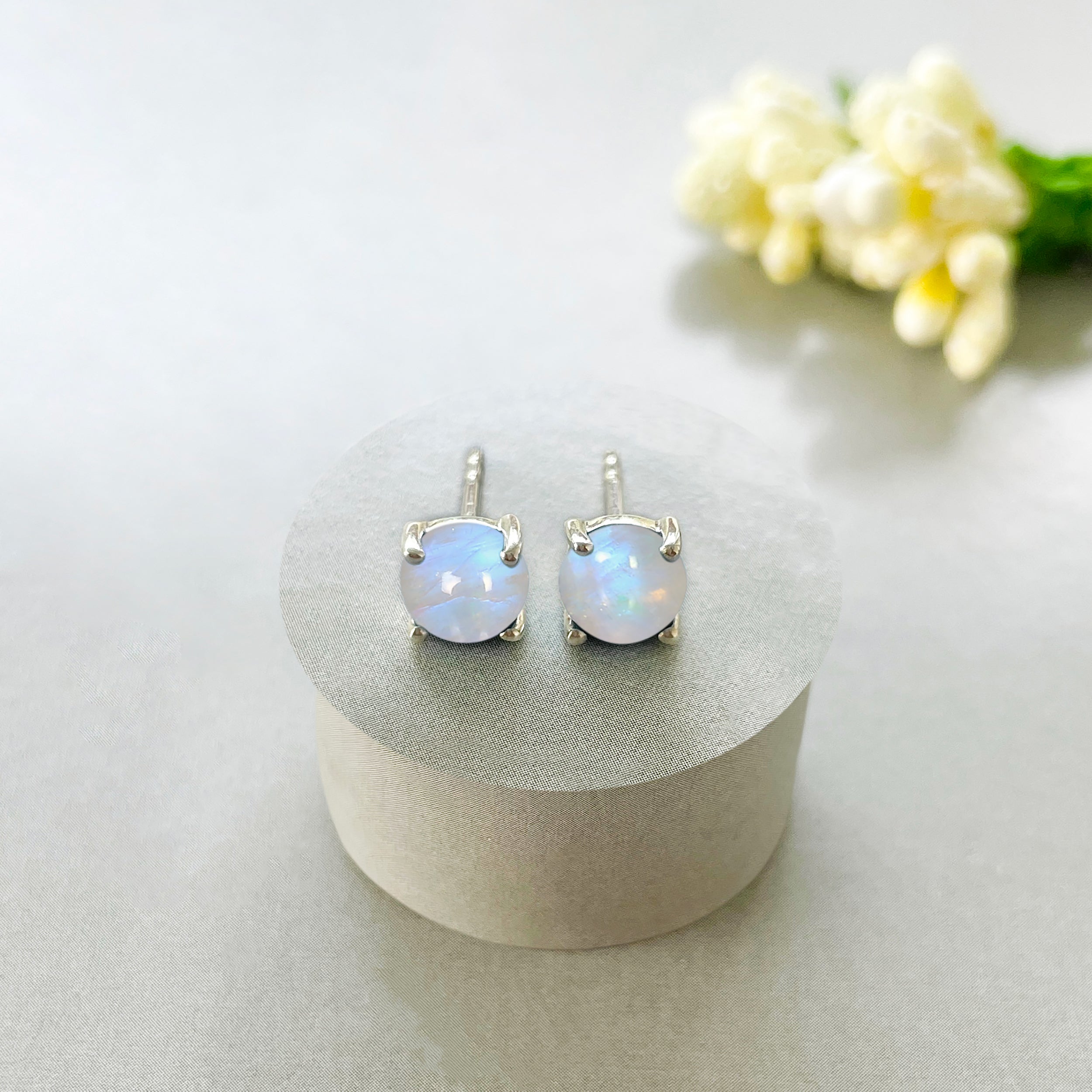 Moonstone Stud Earring-(RBM-SE-1069.)
