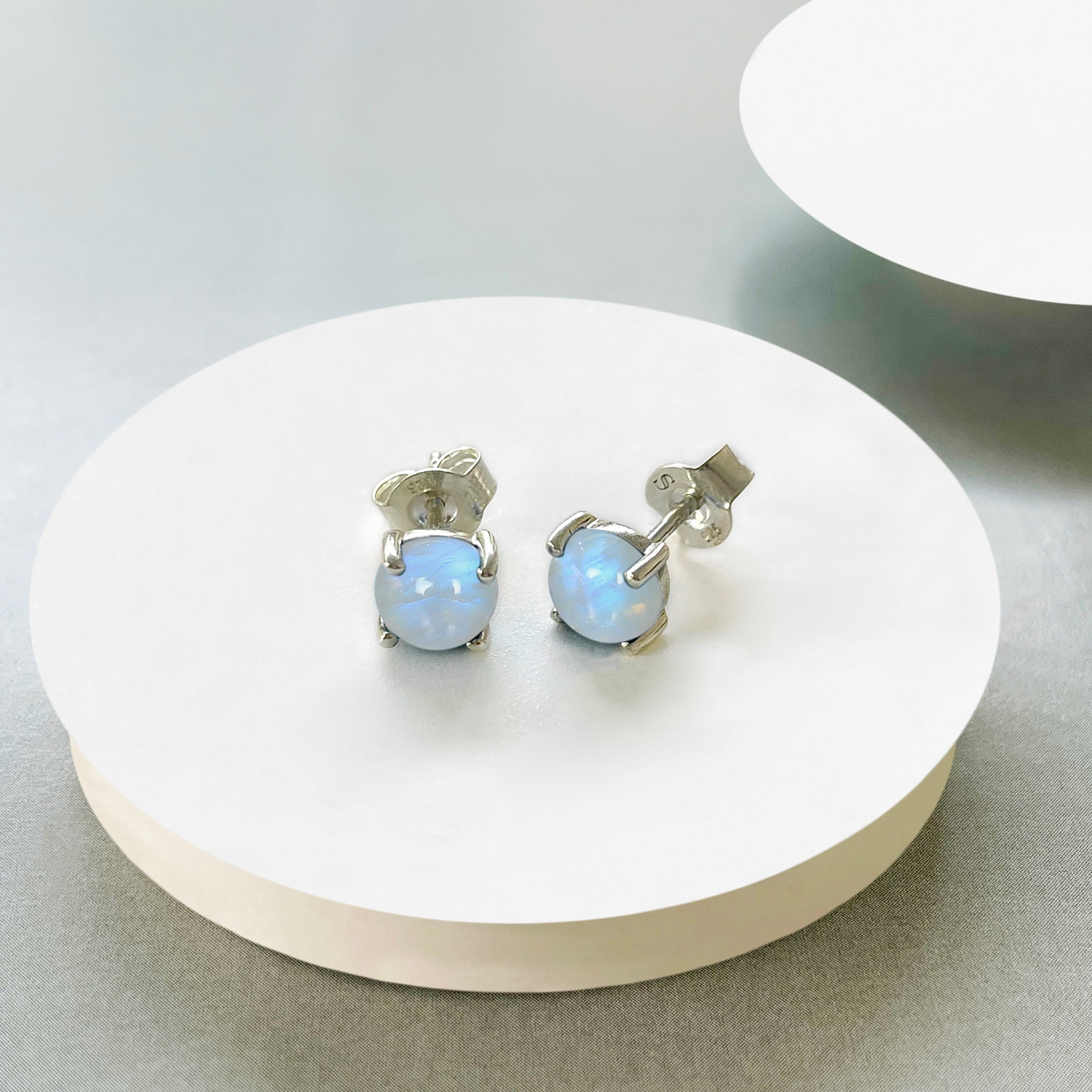 Moonstone Stud Earring-(RBM-SE-1069.)