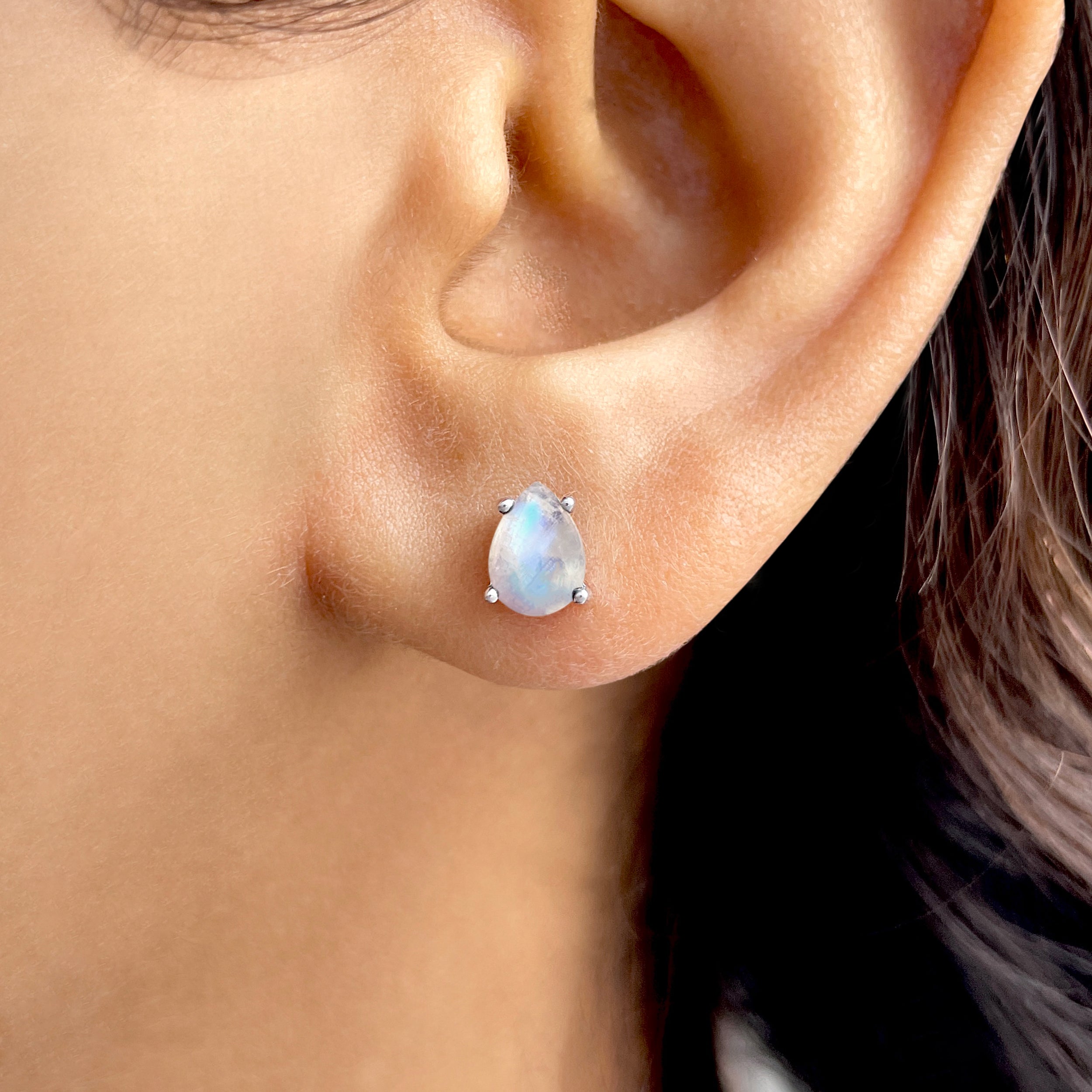 Moonstone Stud Earring-(RBM-SE-1142.)
