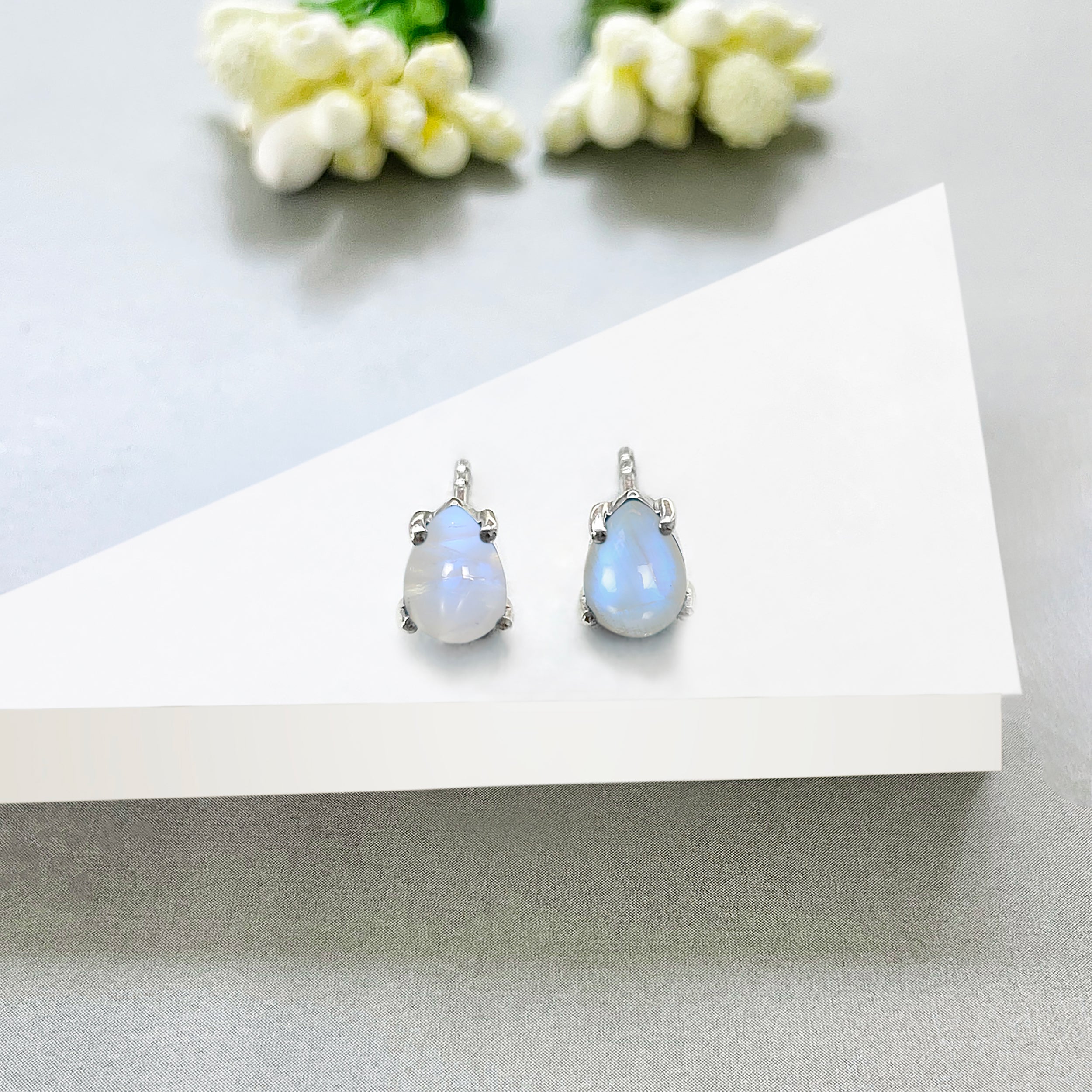 Moonstone Stud Earring-(RBM-SE-1142.)