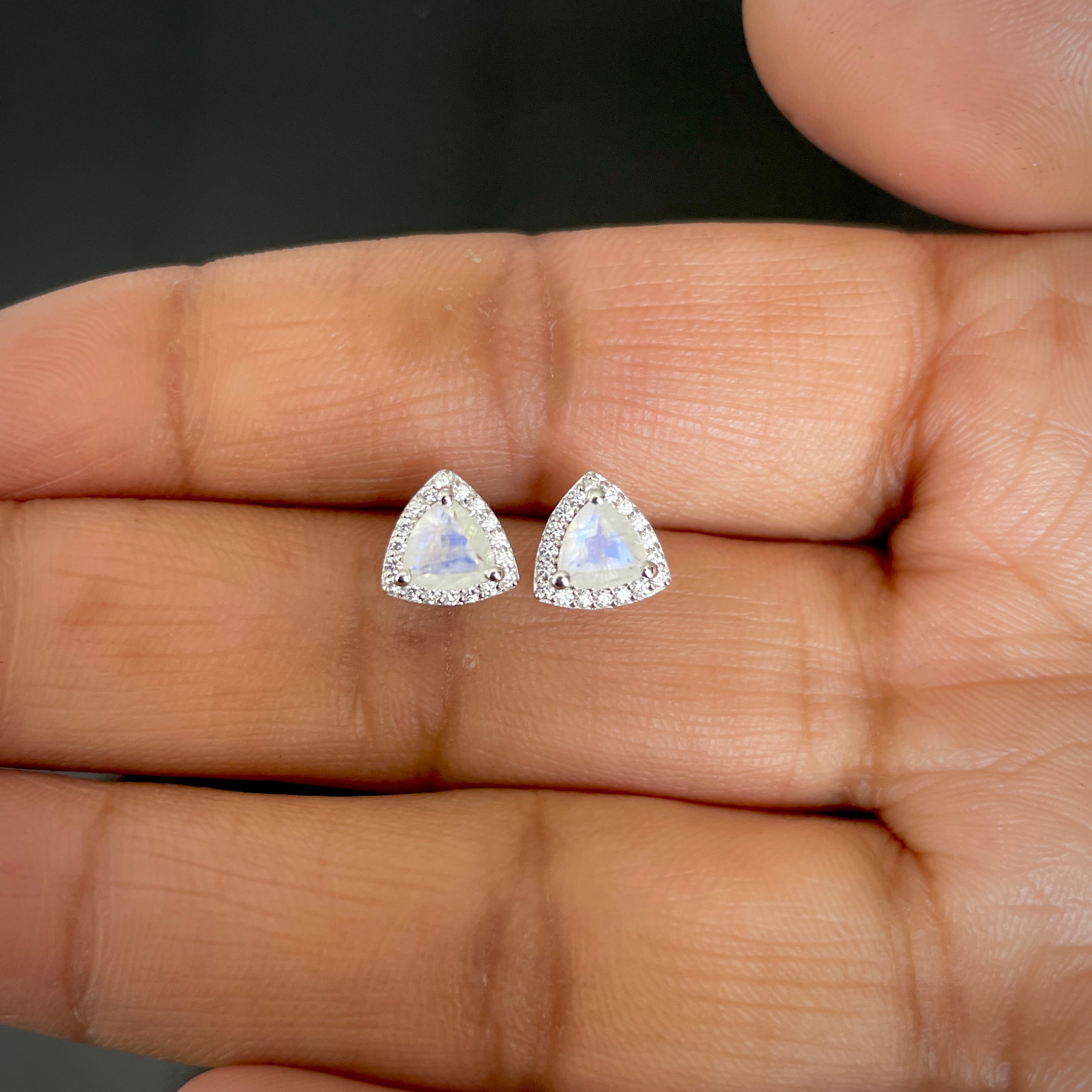 Moonstone Stud Earring-(RBM-SE-1269.)