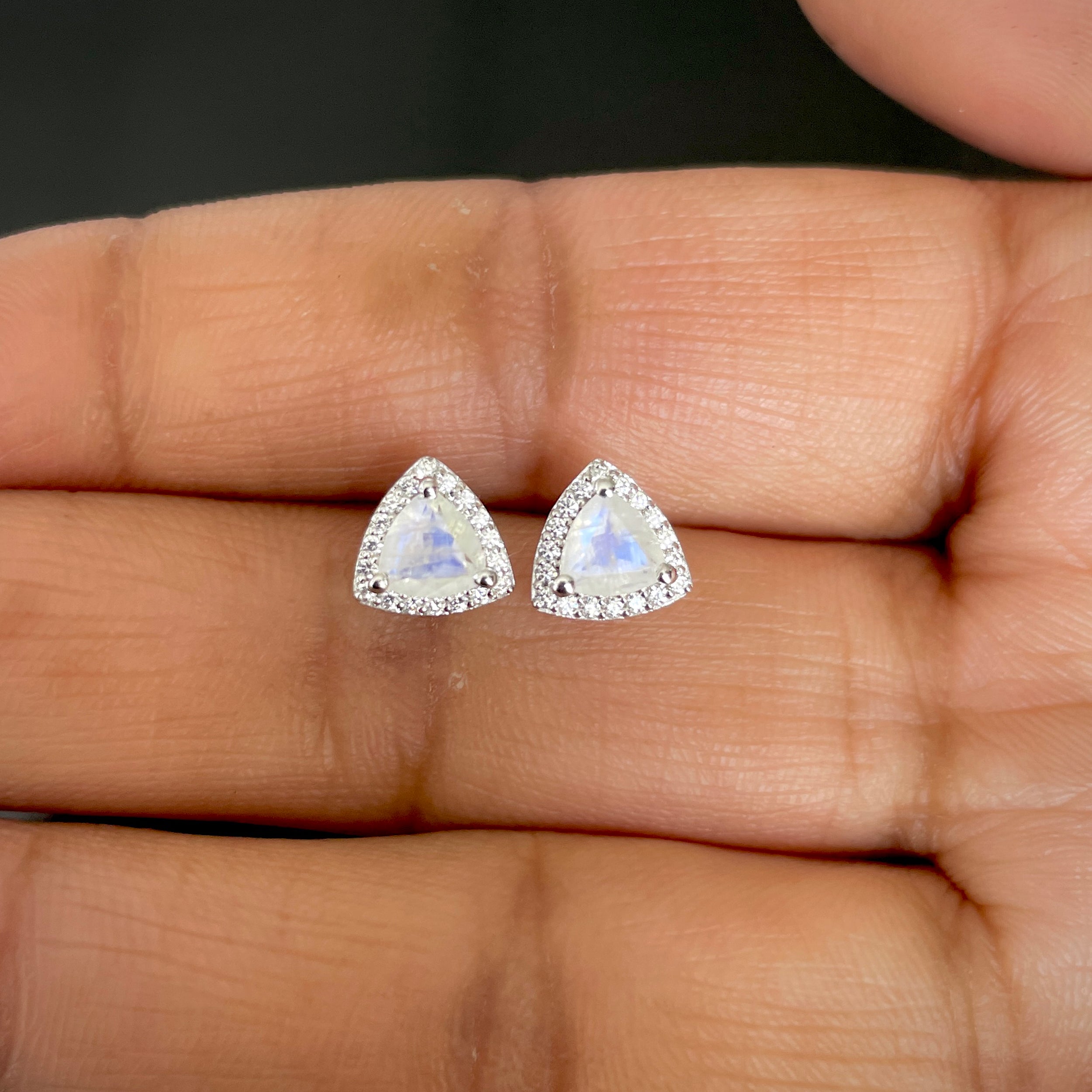 Moonstone Stud Earring-(RBM-SE-1269.)