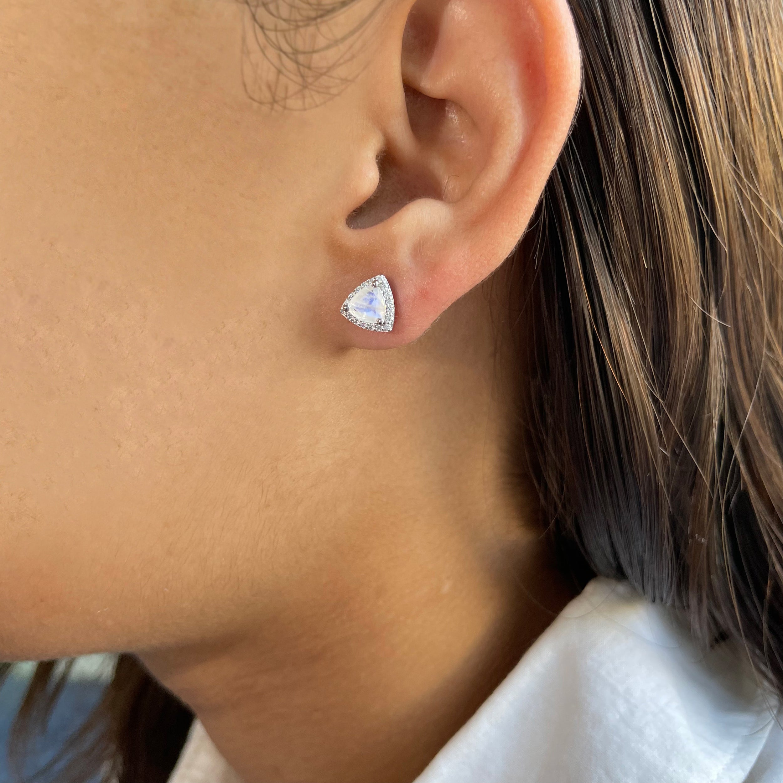 Moonstone Stud Earrings-(RBM-SE-1269.)