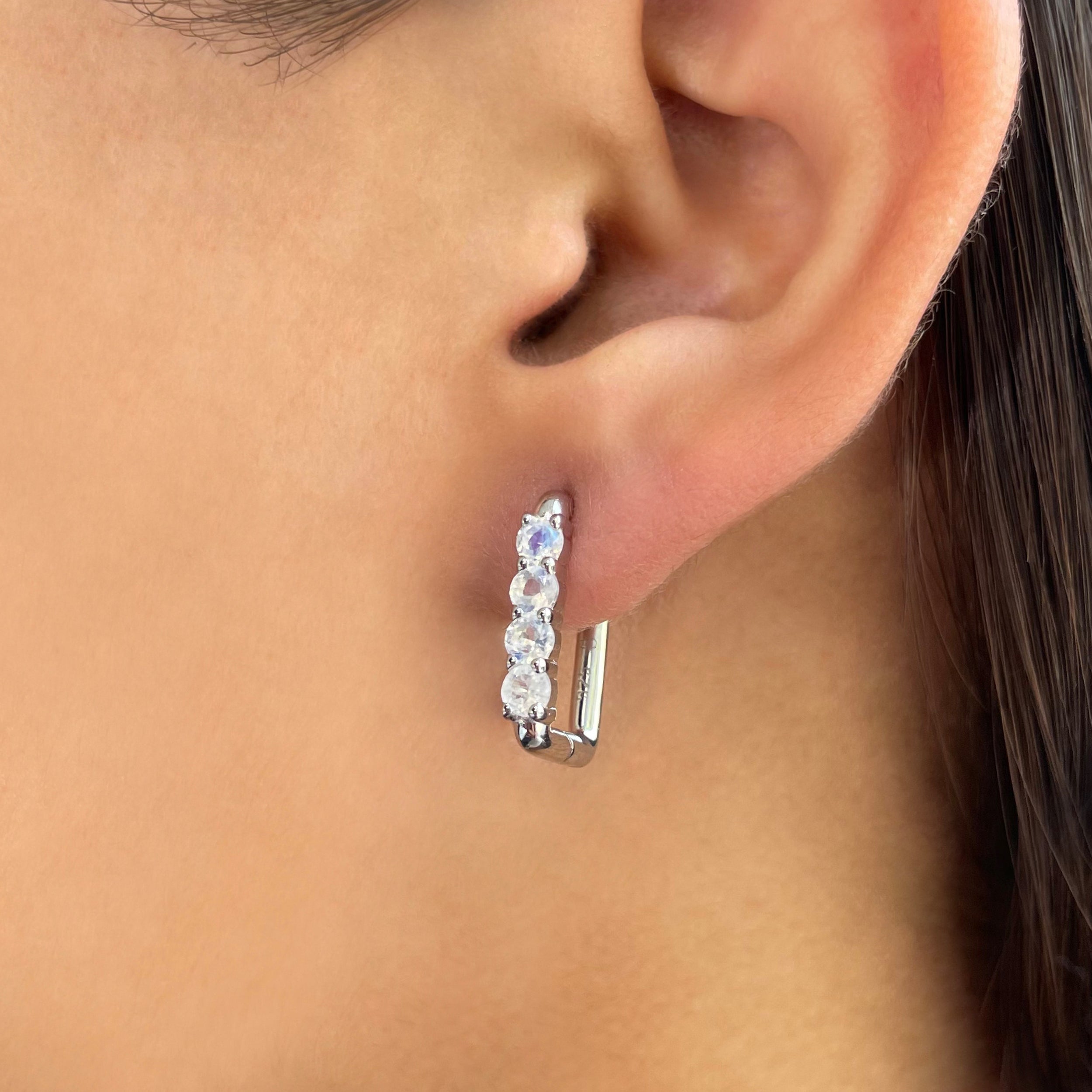 Moonstone Hoop Earrings-(RBM-SE-1281.)