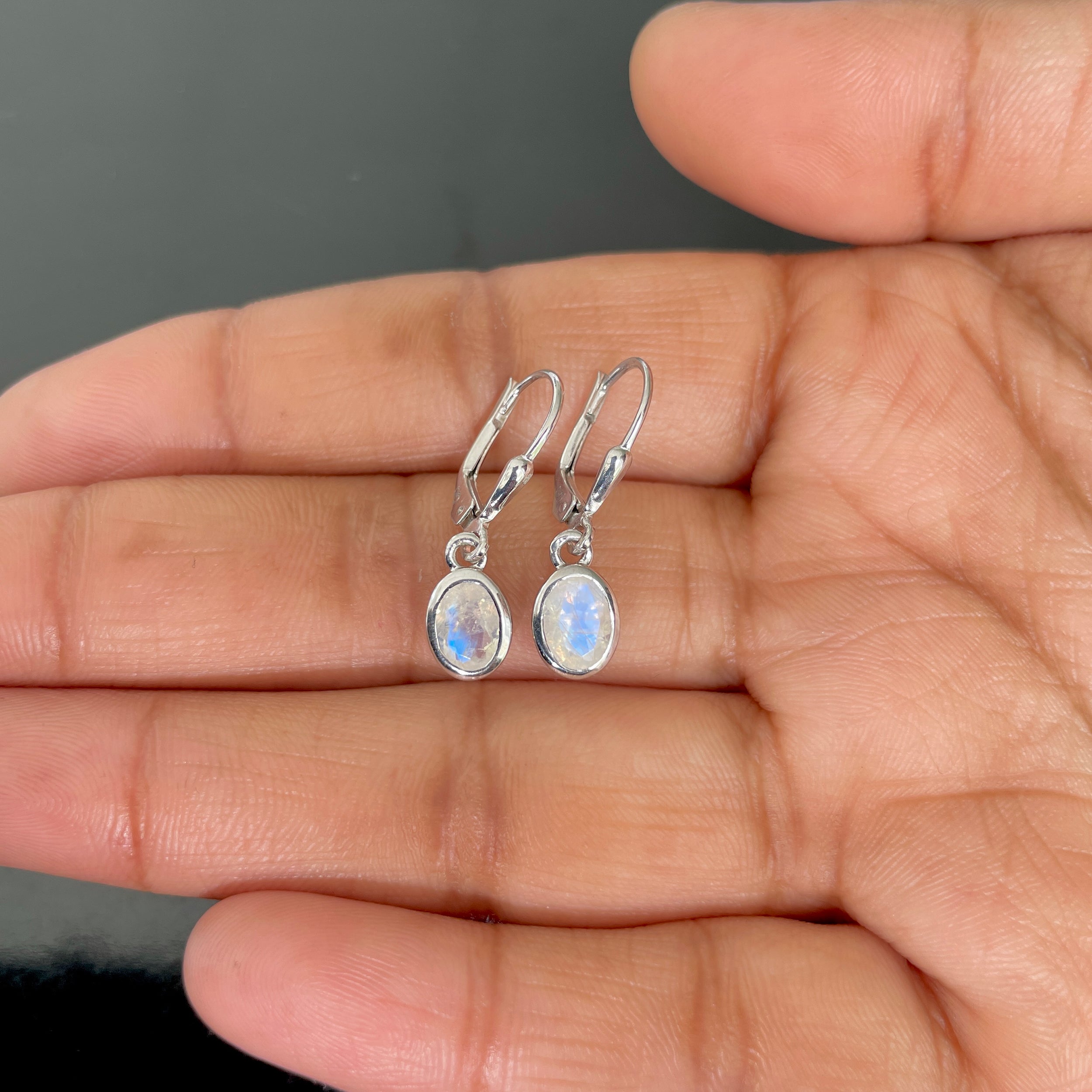 Moonstone Leverback Earring-(RBM-SE-1316.)