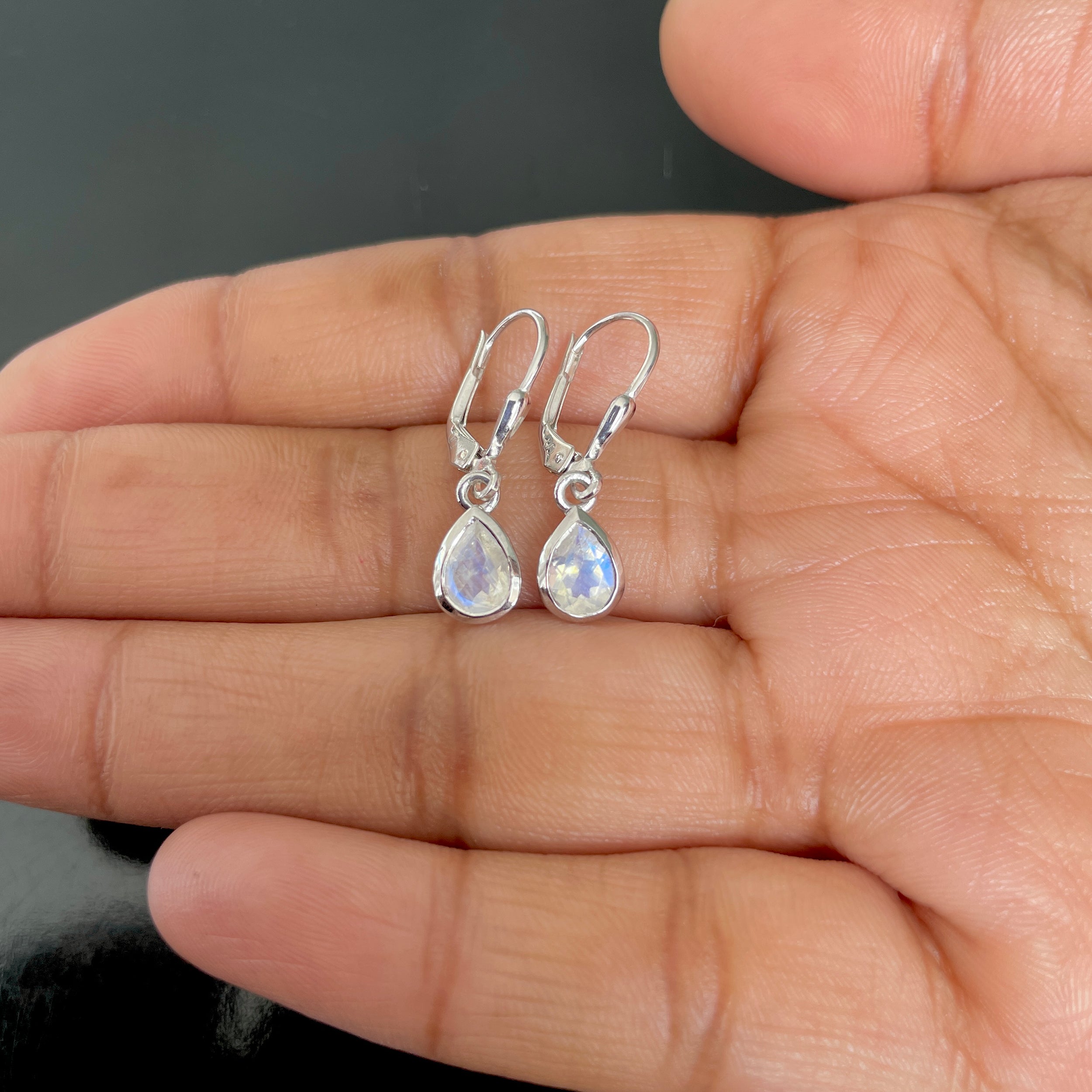 Moonstone Leverback  Earring-(RBM-SE-1317.)