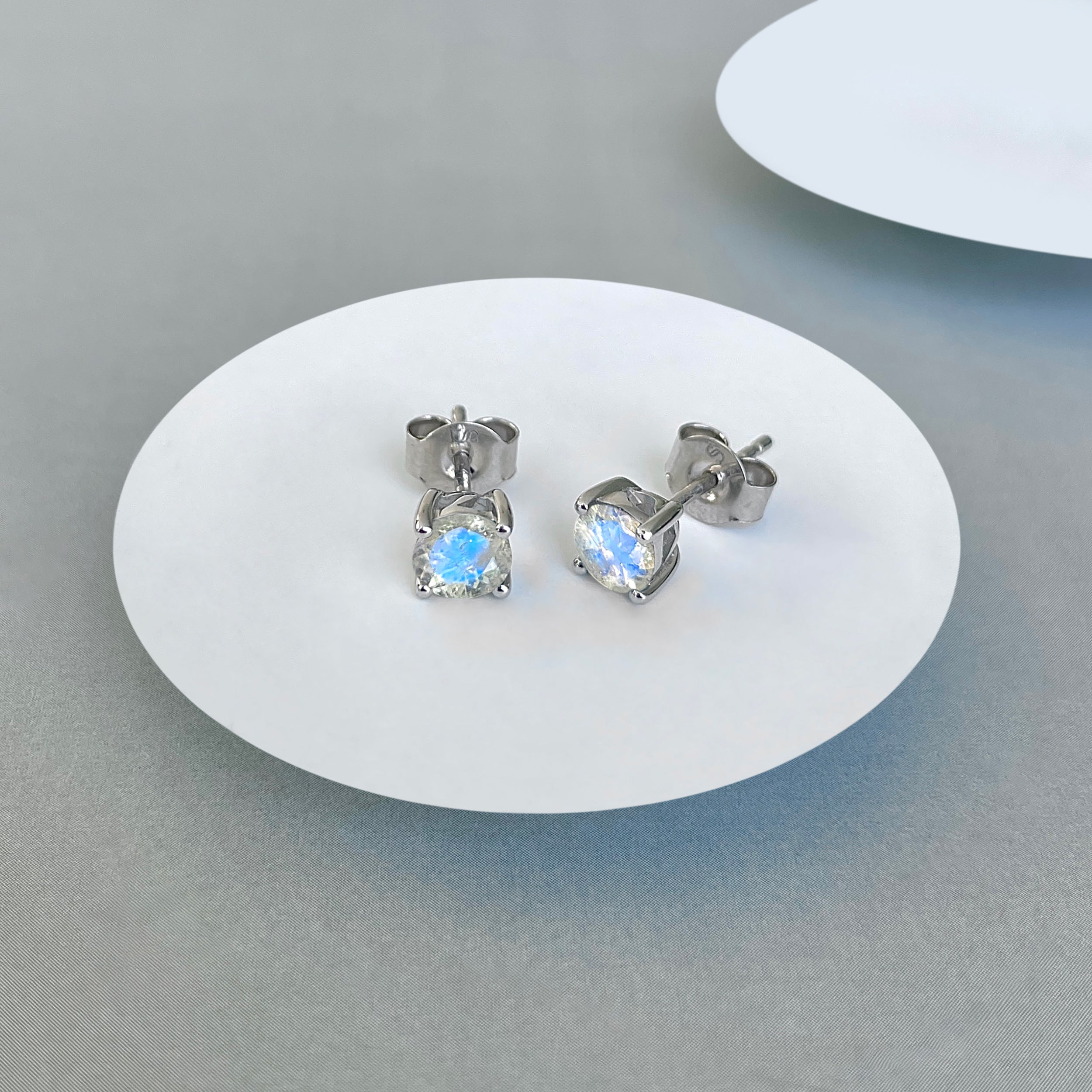 Moonstone Stud Earring-(RBM-SE-1321.)