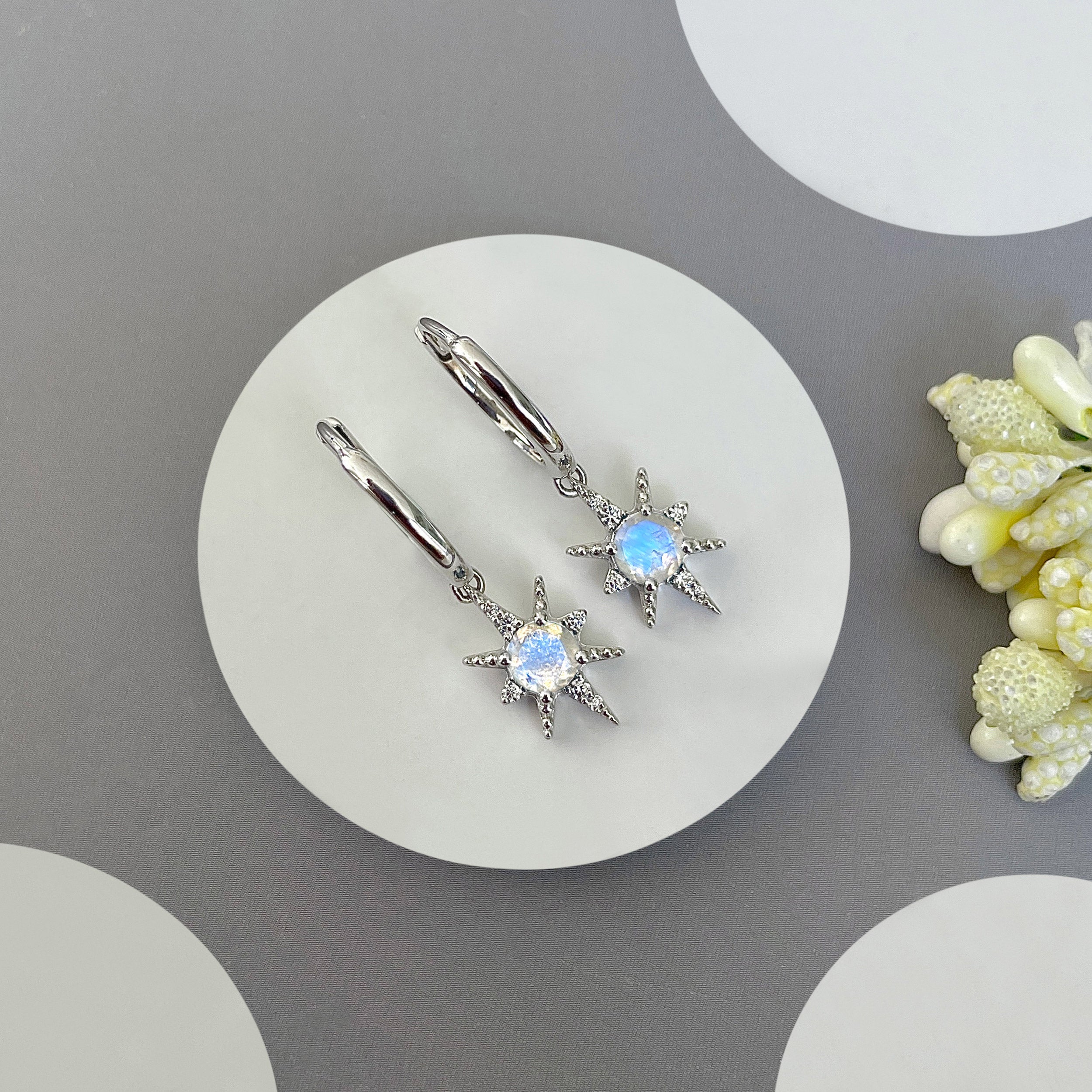 Moonstone Earrings-(RBM-SE-1470.)