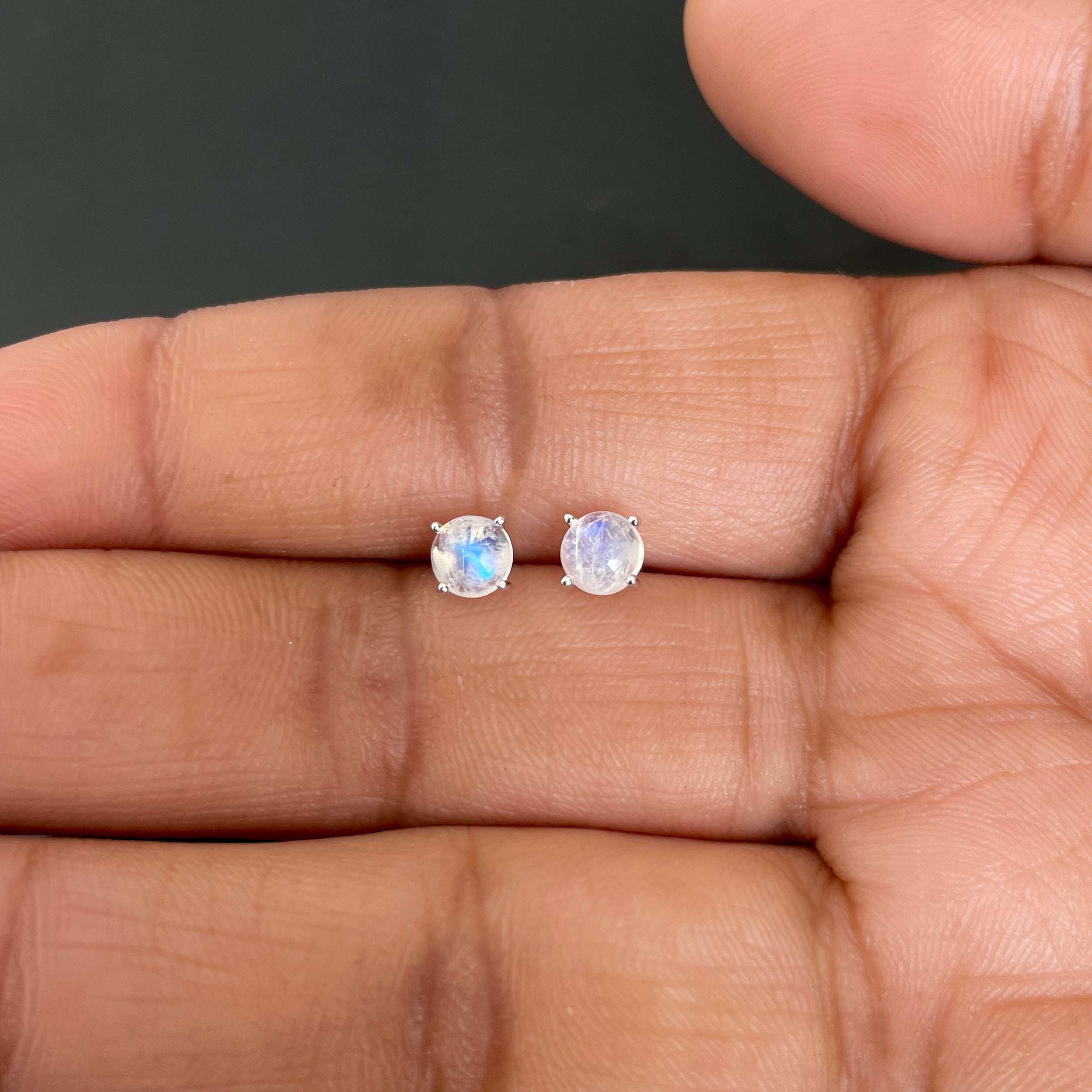 Moonstone Stud Earring-(RBM-SE-699.)